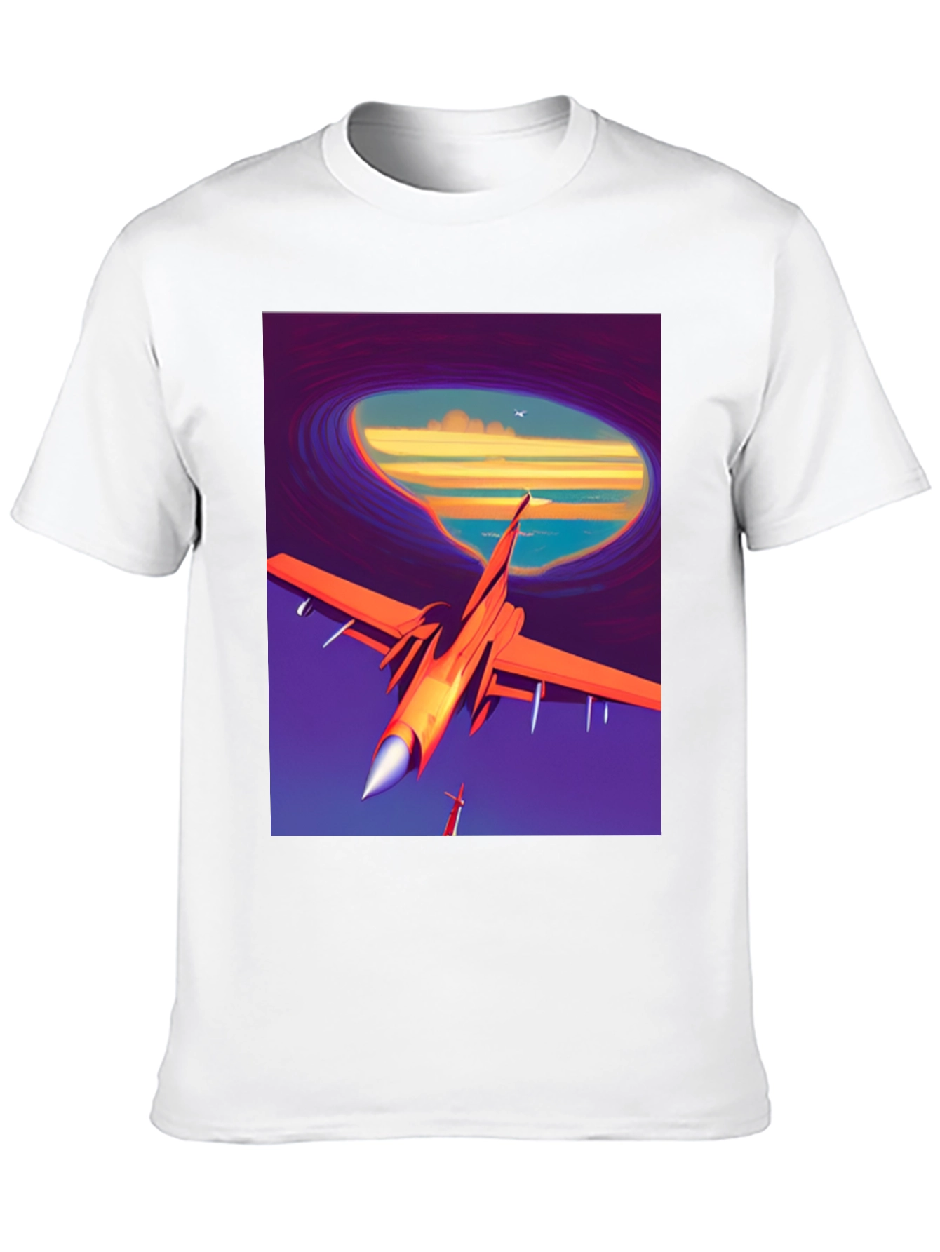 Black Retro Airplane T-Shirt - Artistic Aviation Tee view 10