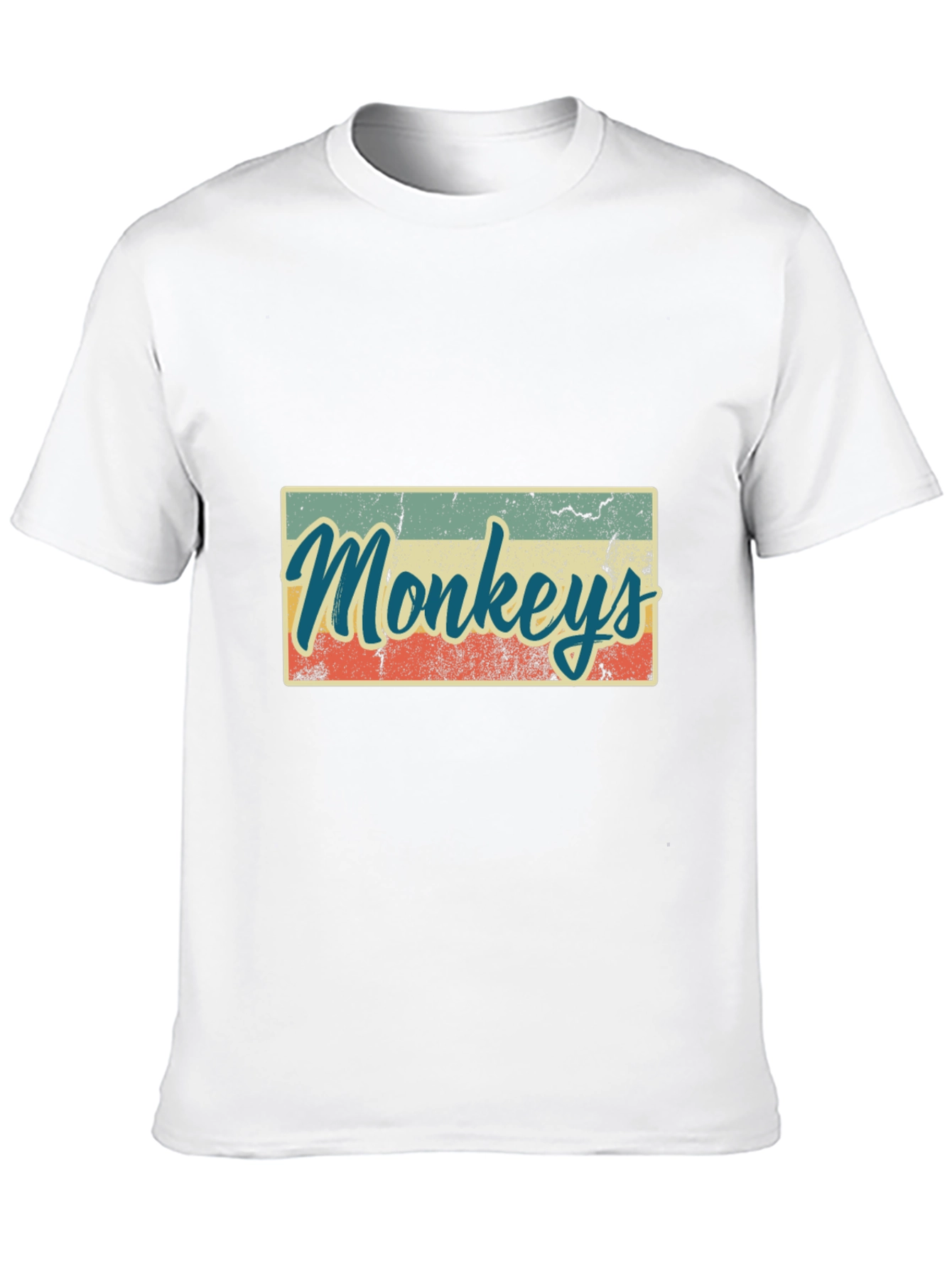 Black Retro Monkeys Graphic Tee - Vintage Style T-Shirt view 10