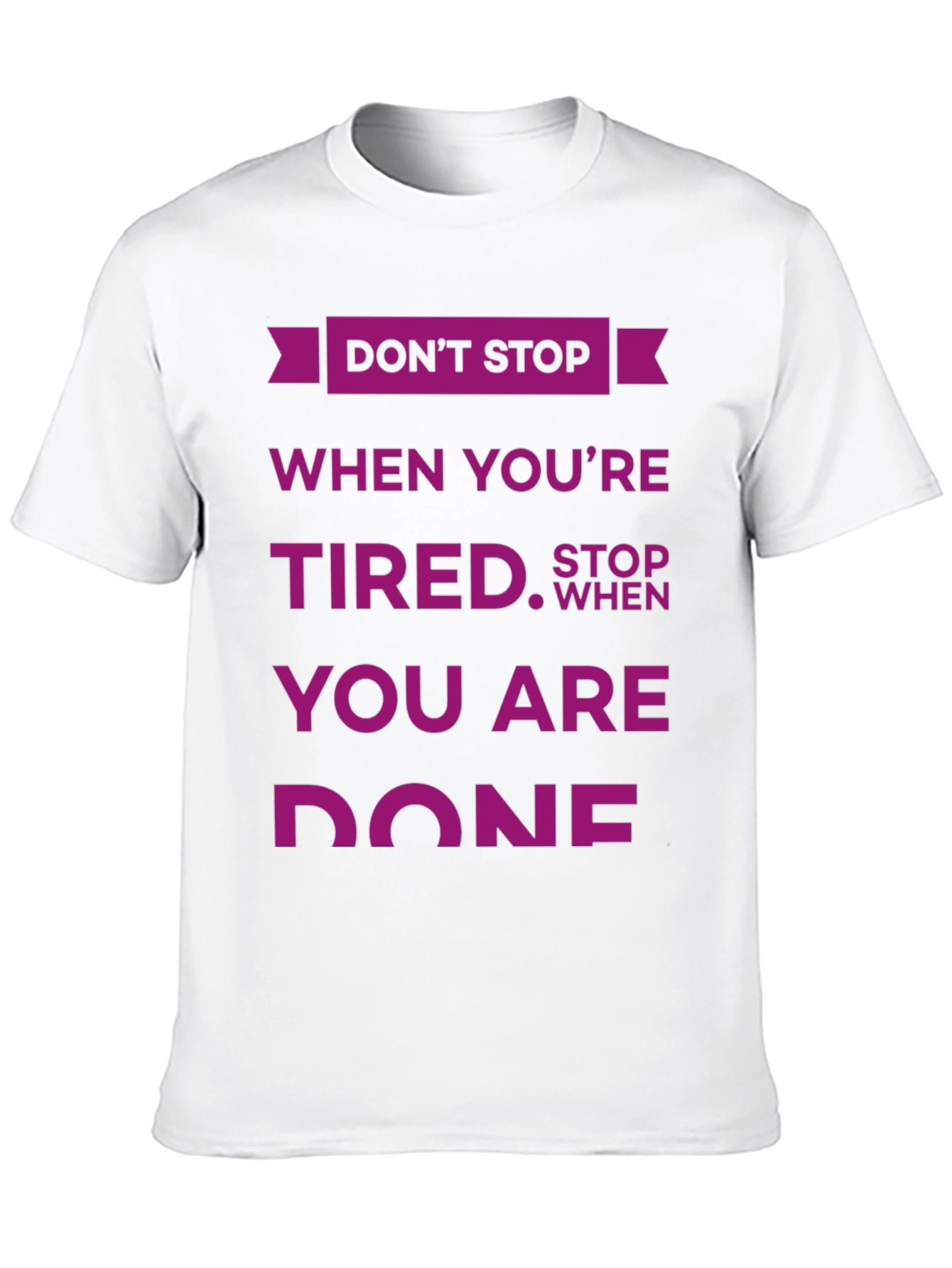 Black Don't Stop T-Shirt: Motivational Quote Design view 10
