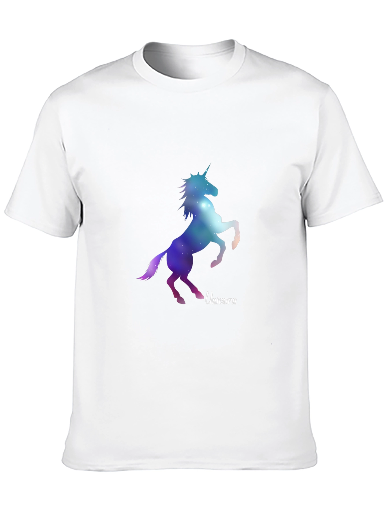 Black Galaxy Unicorn Graphic Tee - Stylish Men's Black T-Shirt view 10