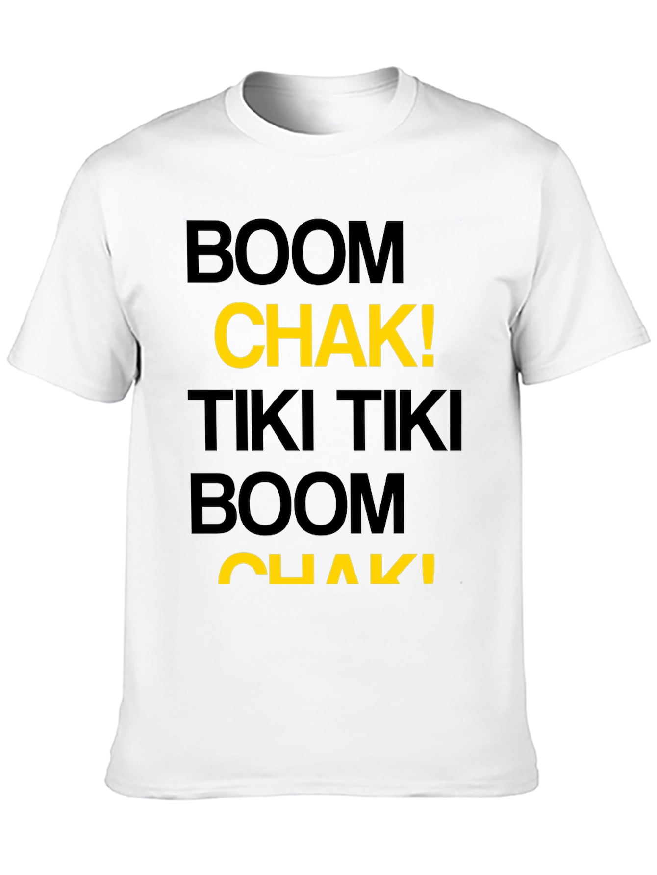 Black Boom Chak! Graphic Tee - Men's Short Sleeve Black T-Shirt view 10