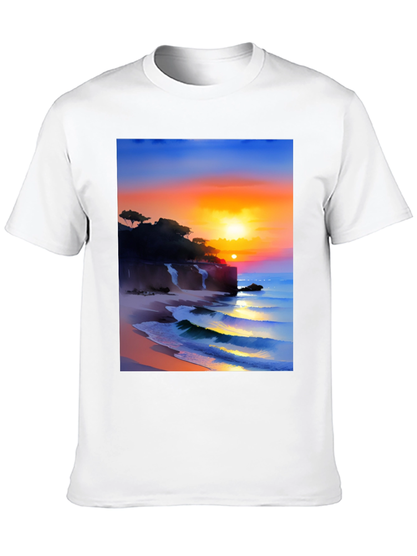 Black Sunset Beach Graphic Tee view 10