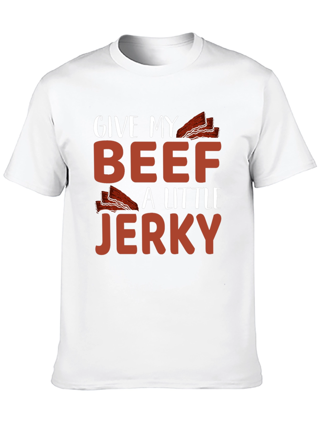 Black Funny Beef Jerky T-Shirt - "Give My Beef A Little Jerky" view 10