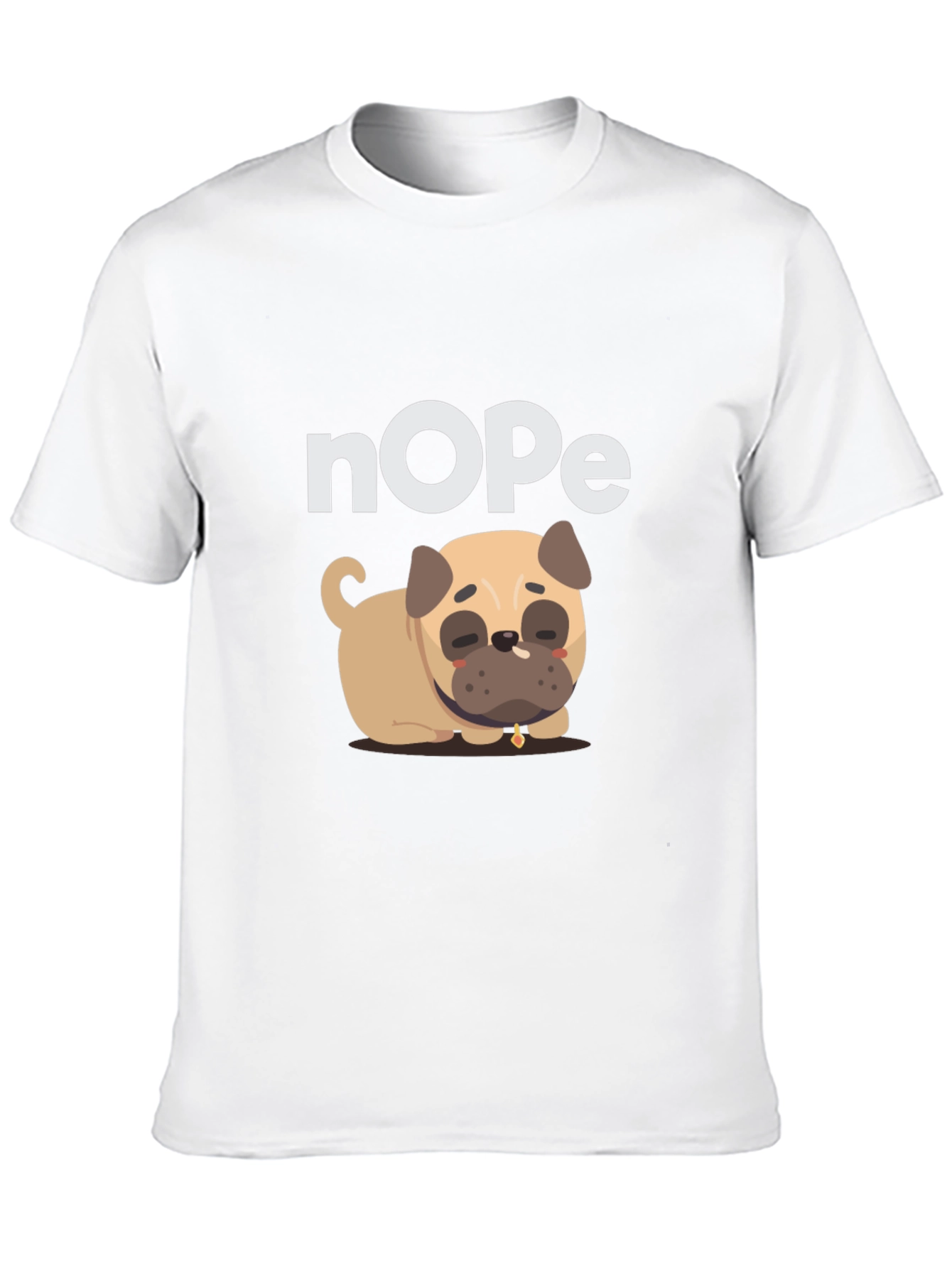 Black Nope Dog T-Shirt - Funny Graphic Tee view 10