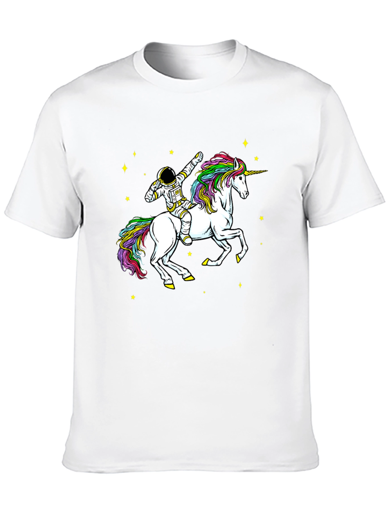 Black Astronaut Unicorn Ride T-Shirt - Cosmic Style view 10