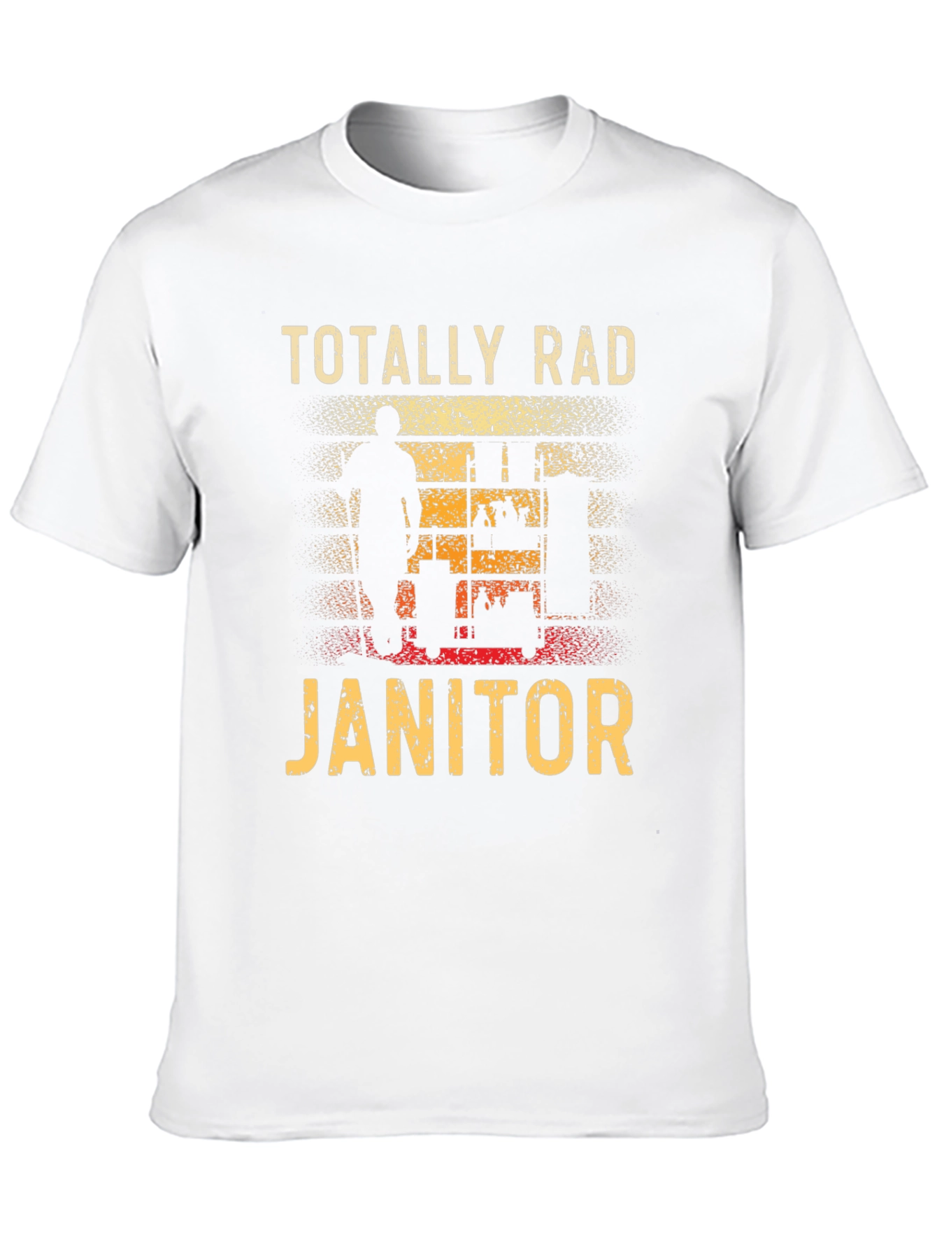 Black Totally Rad Janitor Graphic T-Shirt view 10