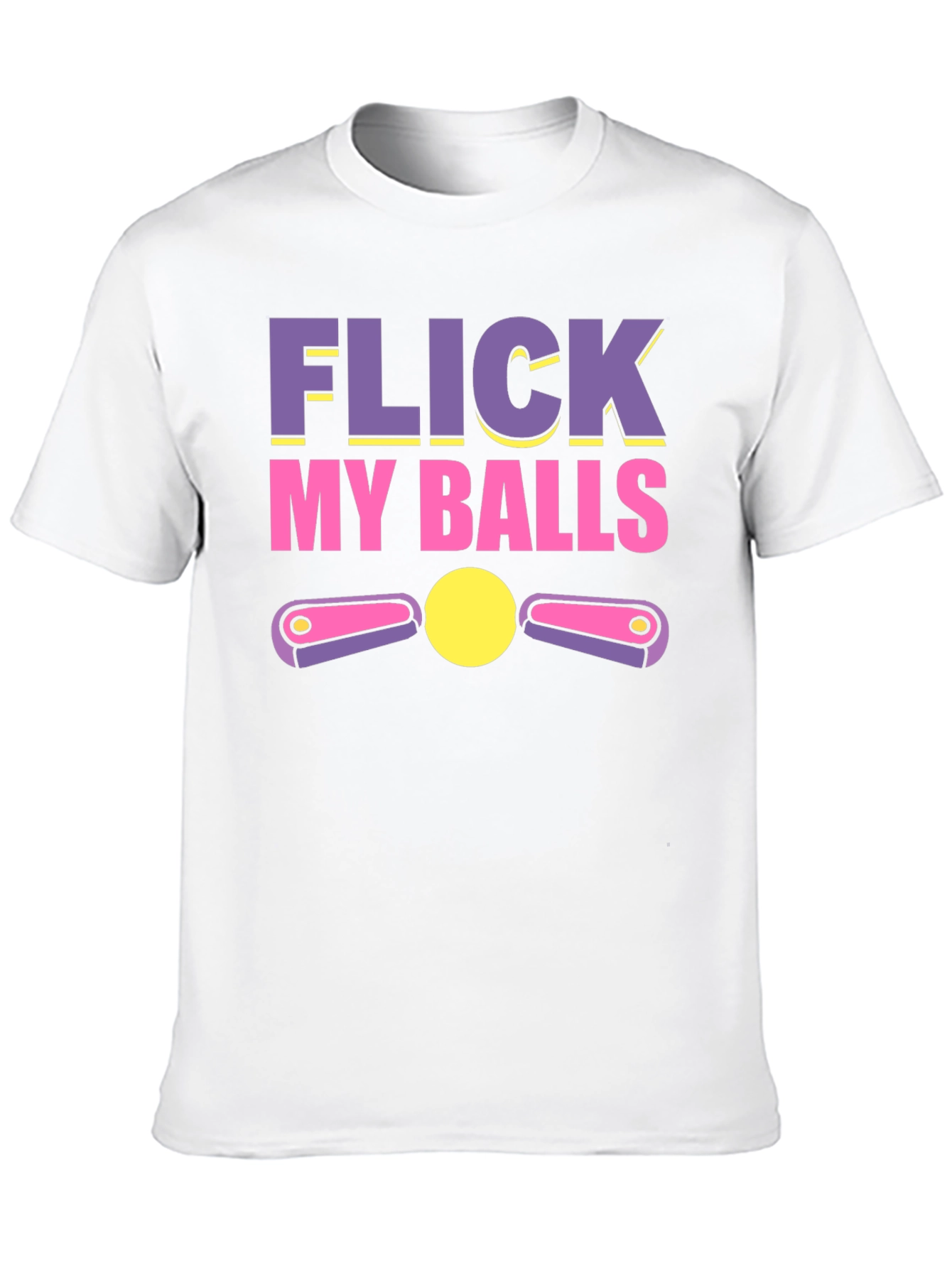 Black Flick My Balls Pinball Humor T-Shirt view 10