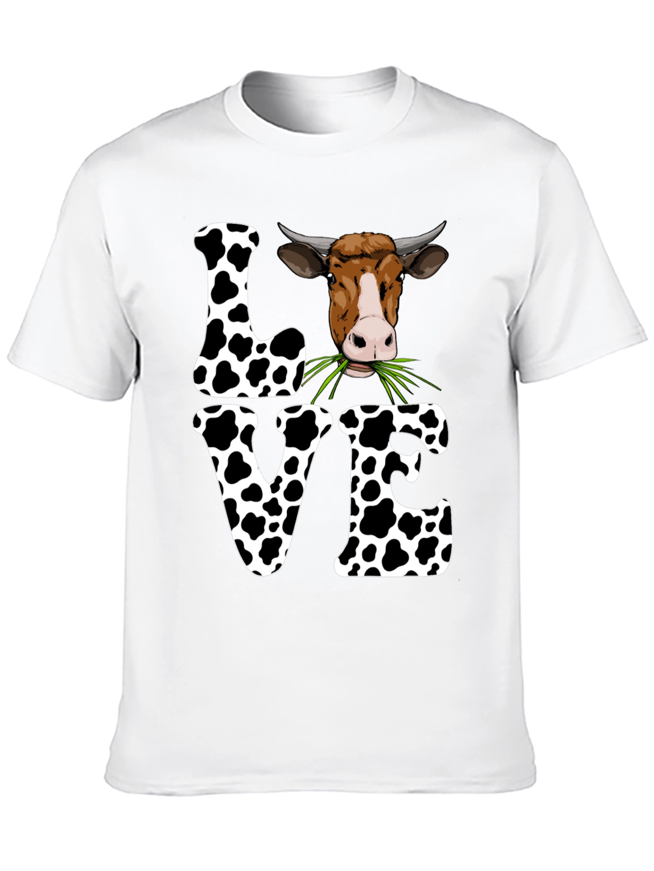Black Cow Love Graphic Tee - Cute Farm Animal T-Shirt view 10