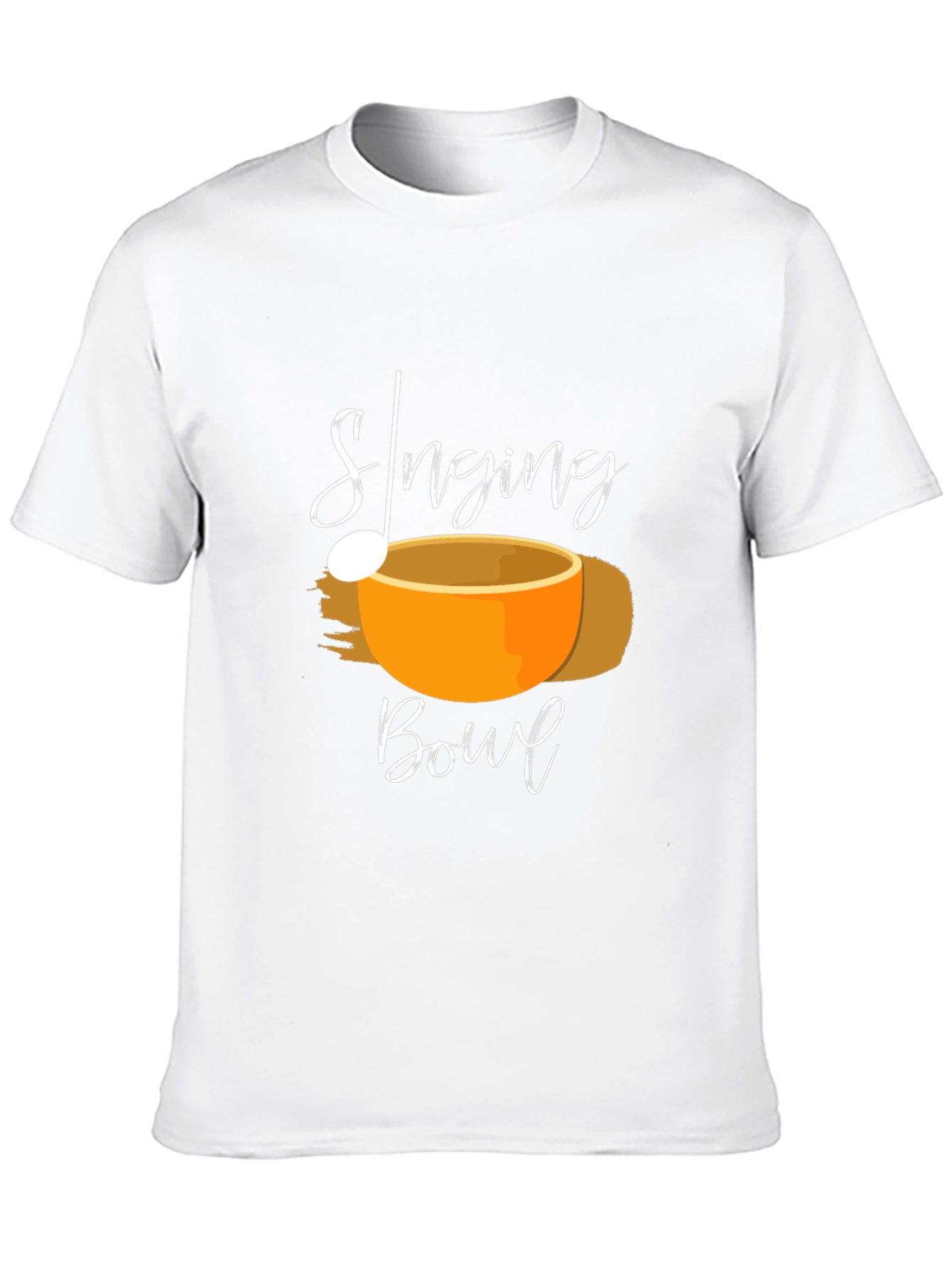 Black Singing Bowl Black T-Shirt - Meditation Apparel view 10