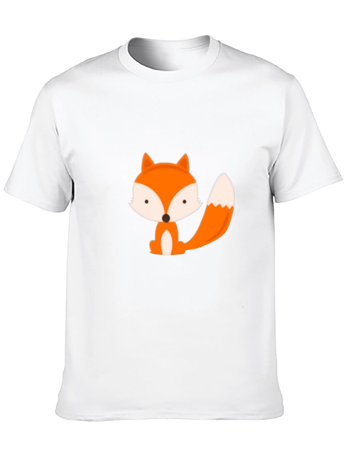 Black Cute Cartoon Fox Graphic Tee - Black view 10