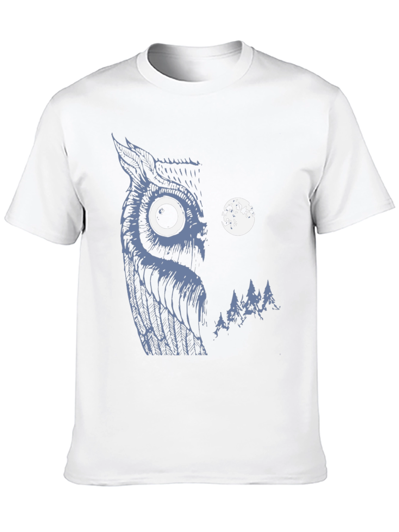 Black Owl & Moon Graphic Black T-Shirt view 10