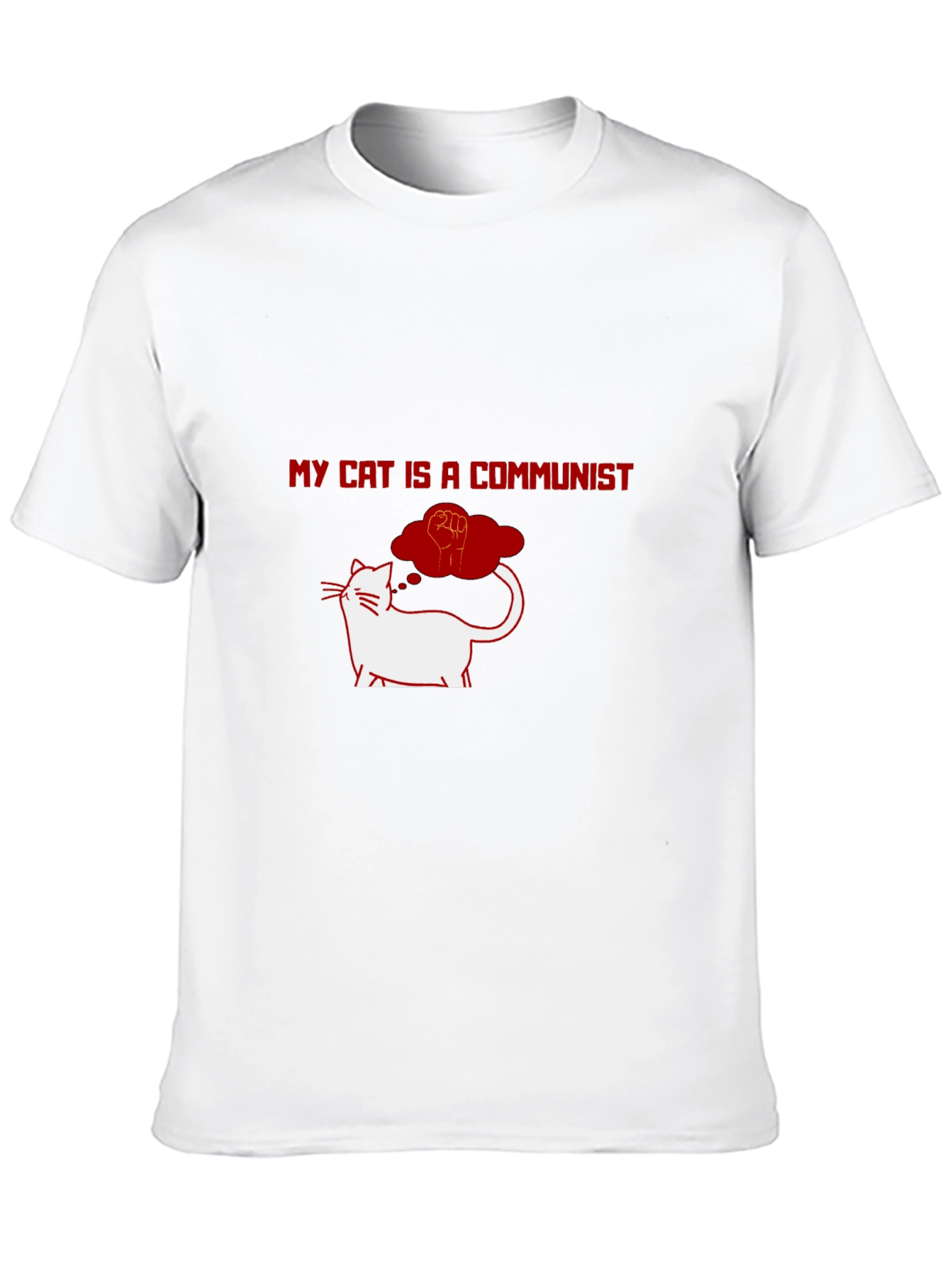 Black My Cat is a Communist T-Shirt view 10