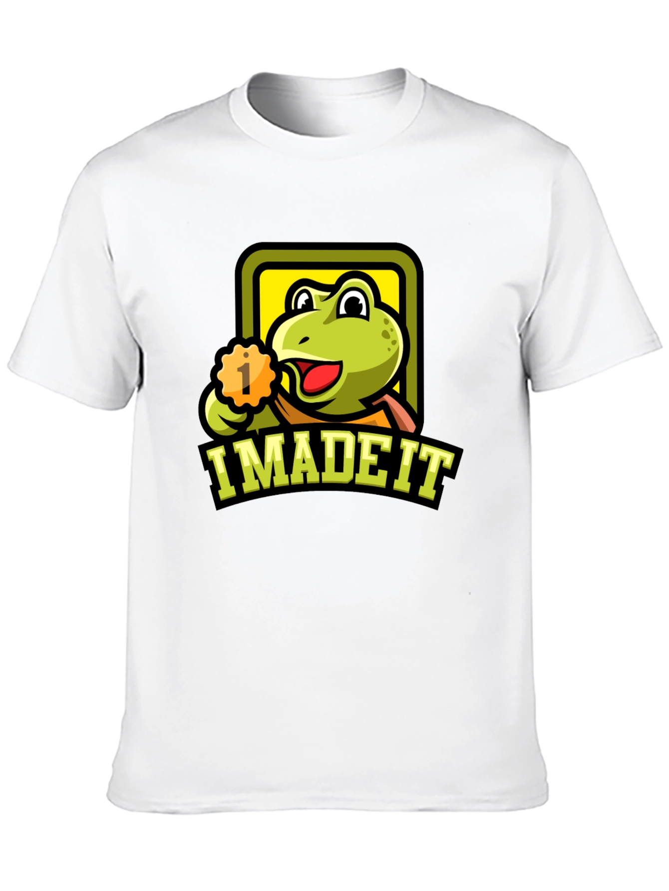 Black I Made It Frog Graphic T-Shirt - Black Cotton Tee view 10