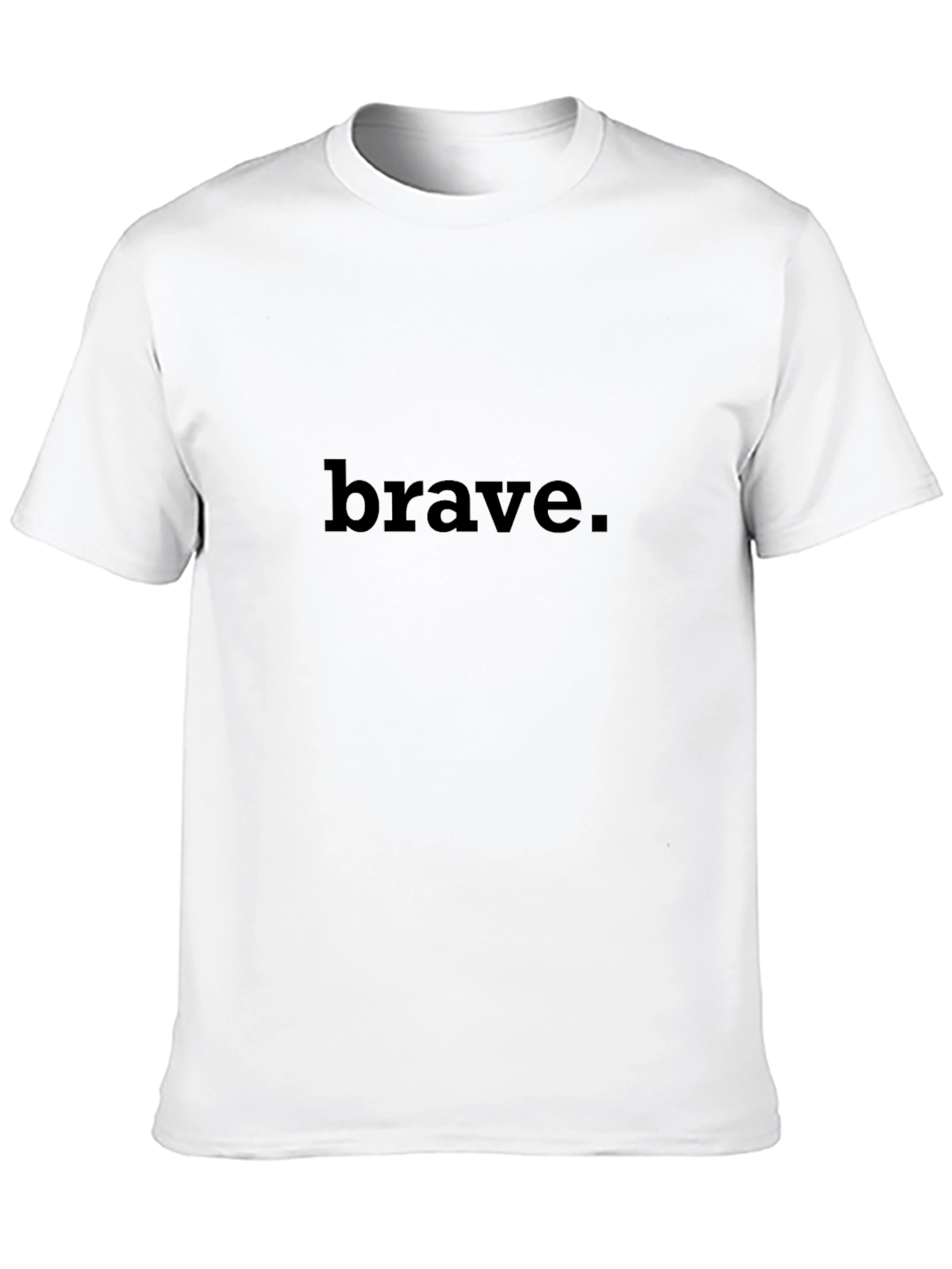 Black Brave Statement Tee - Classic Black Crew Neck view 10
