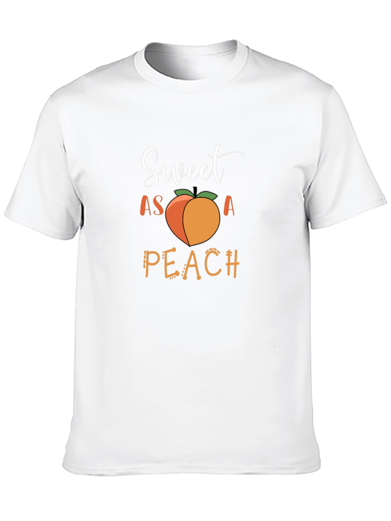 Black Sweet As A Peach Graphic T-Shirt - Unisex view 10