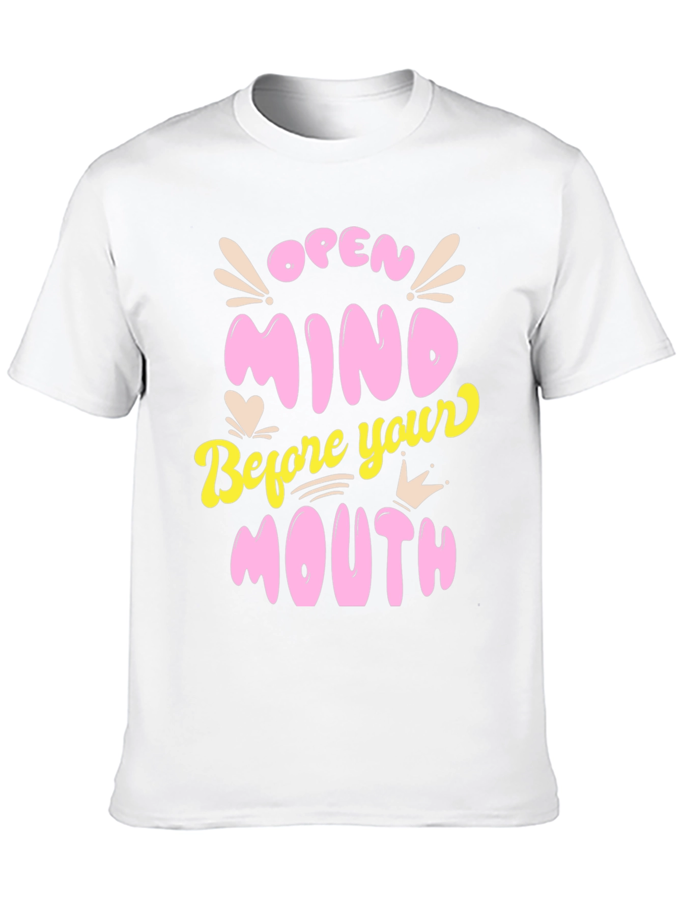 Black Open Mind Graphic Tee - Black Unisex T-Shirt view 10
