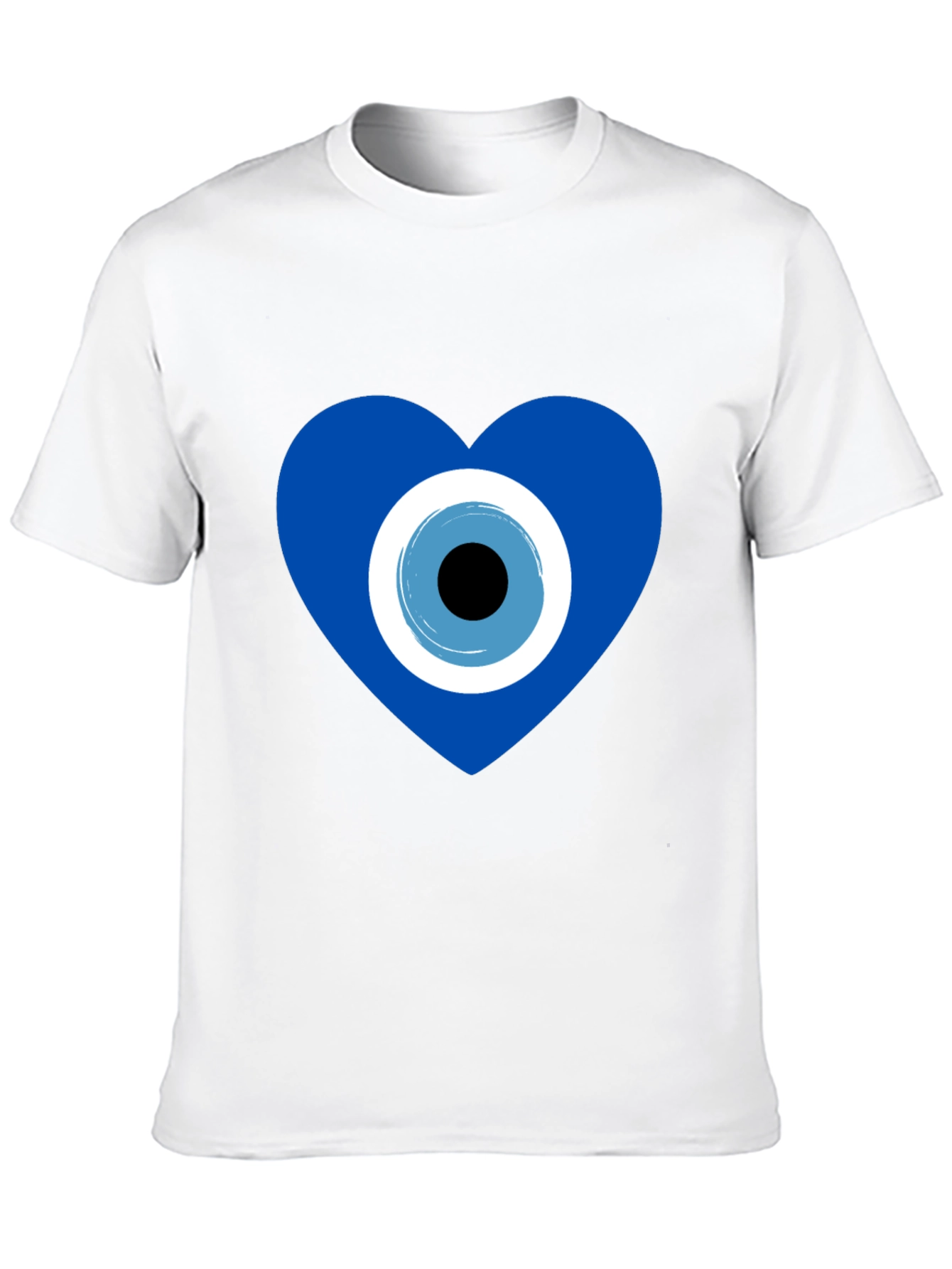 Black Evil Eye Heart Graphic T-Shirt - Stylish Protection view 10