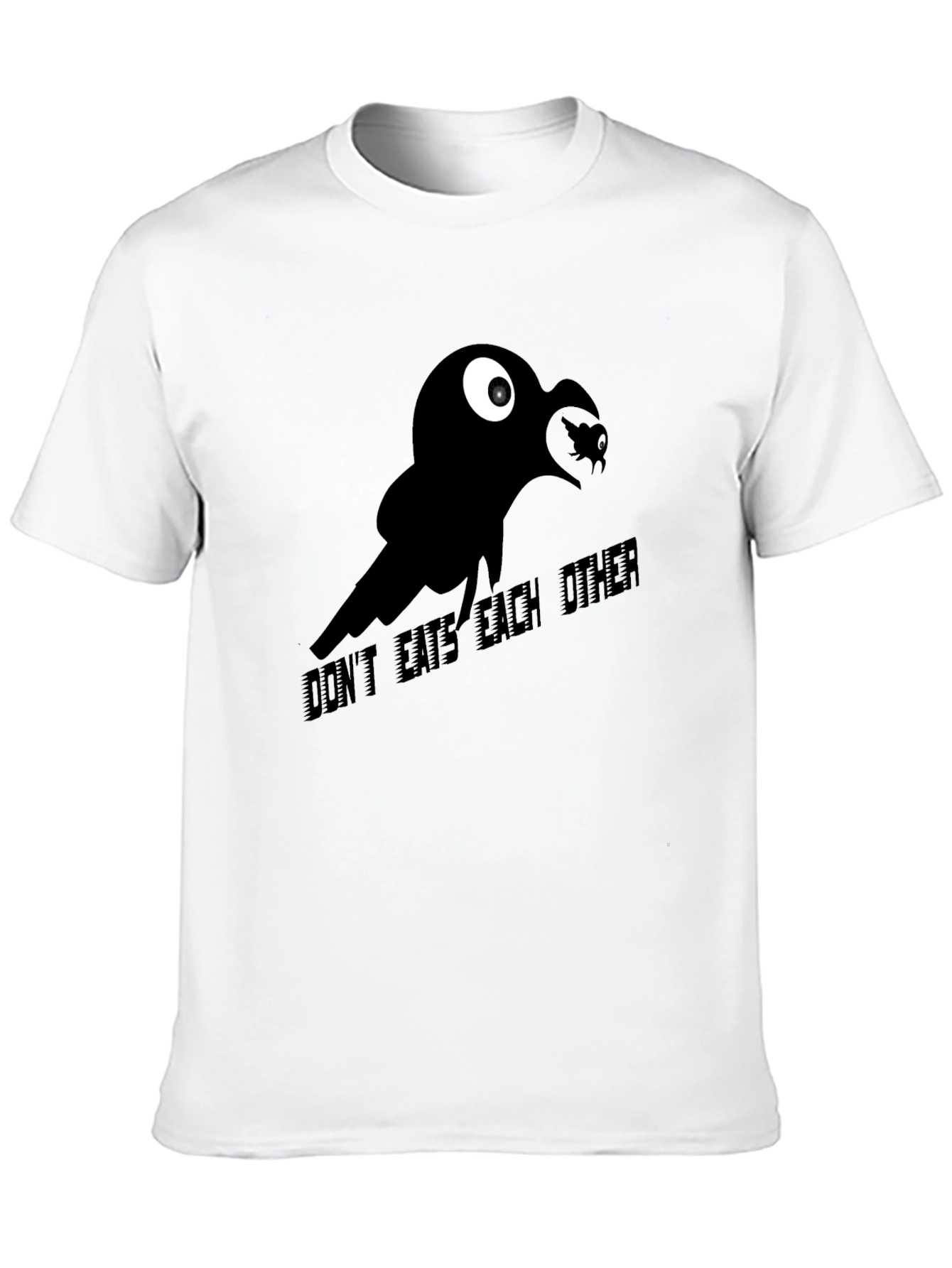 Black Raven Eats Raven Funny Graphic T-Shirt view 10