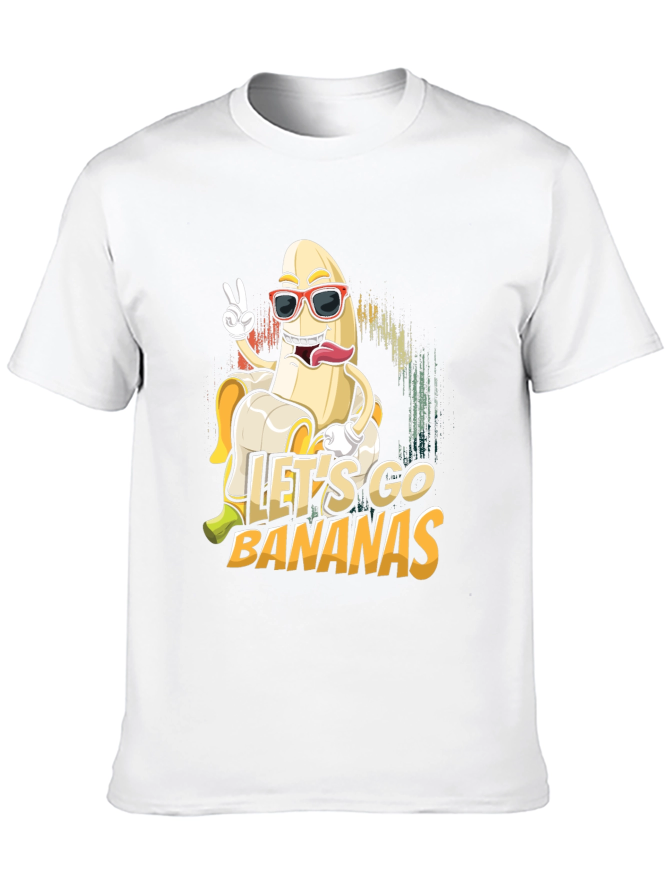 Black Let's Go Bananas Graphic Tee - Unisex Cotton T-Shirt view 10