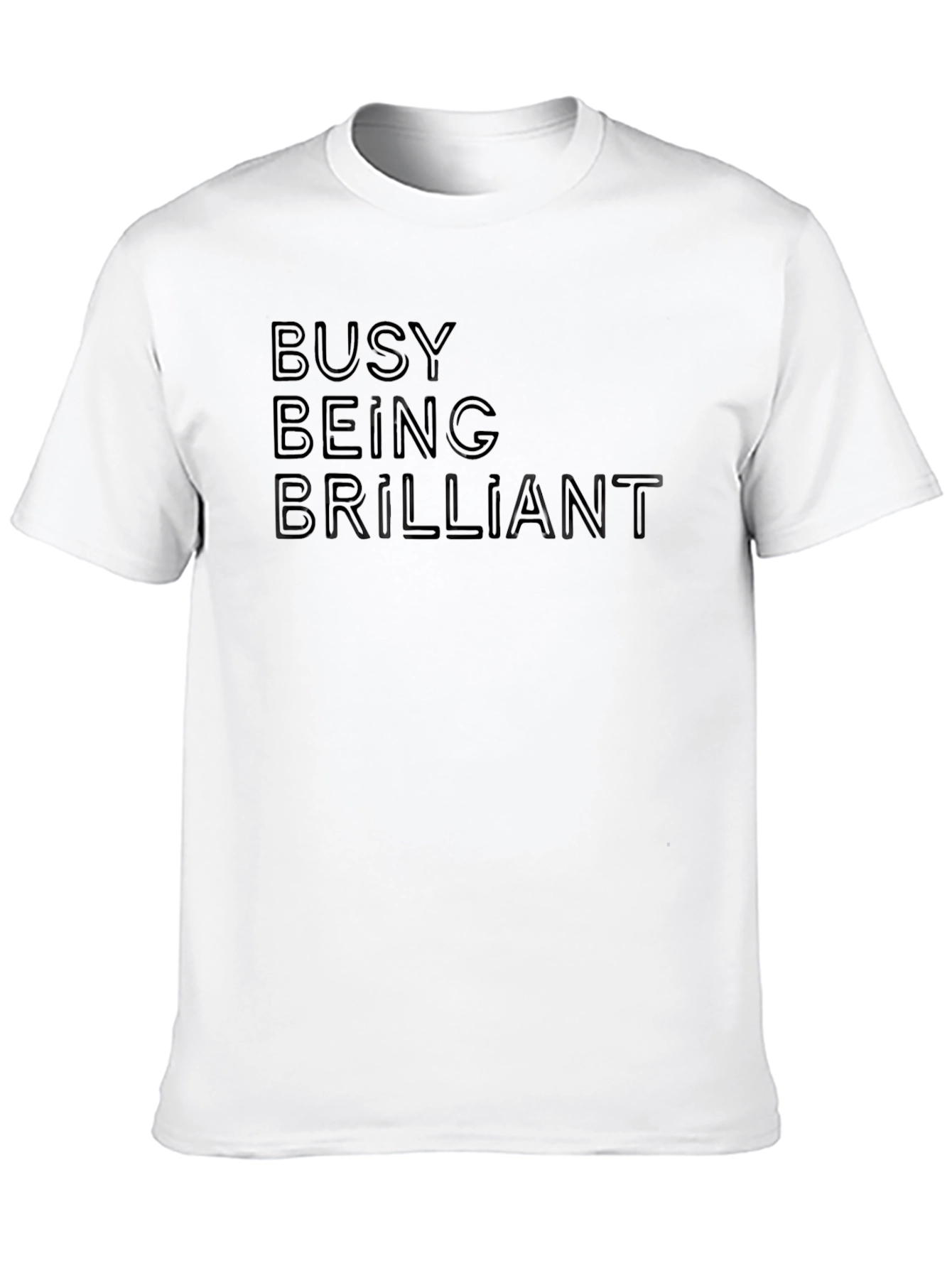 Black Busy Being Brilliant Black Graphic Tee Shirt view 10