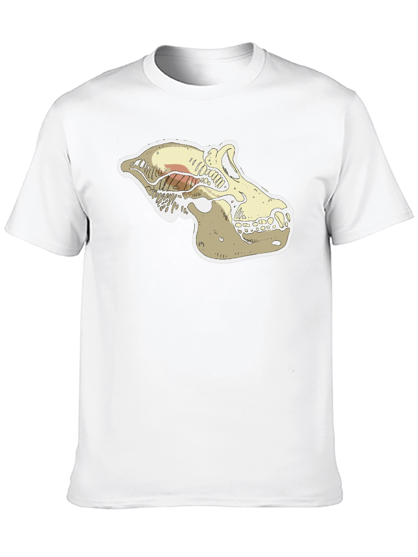 Black Cool Skull Graphic Black T-Shirt view 10