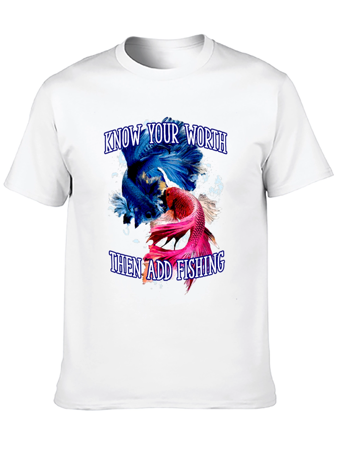 Black Know Your Worth Fishing T-Shirt view 10