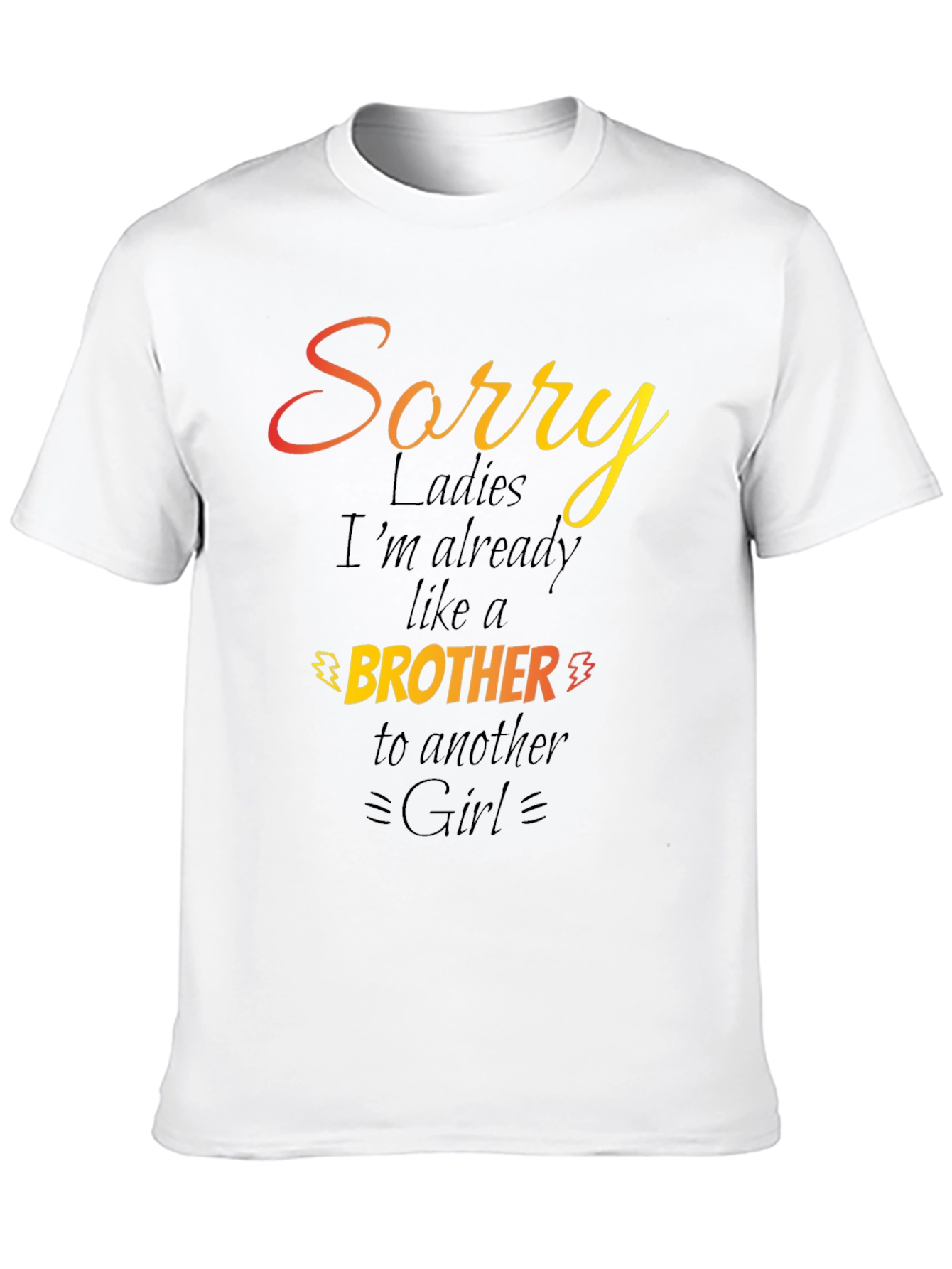 Black Sorry Ladies Brother Graphic Tee - Black Cotton Shirt view 10