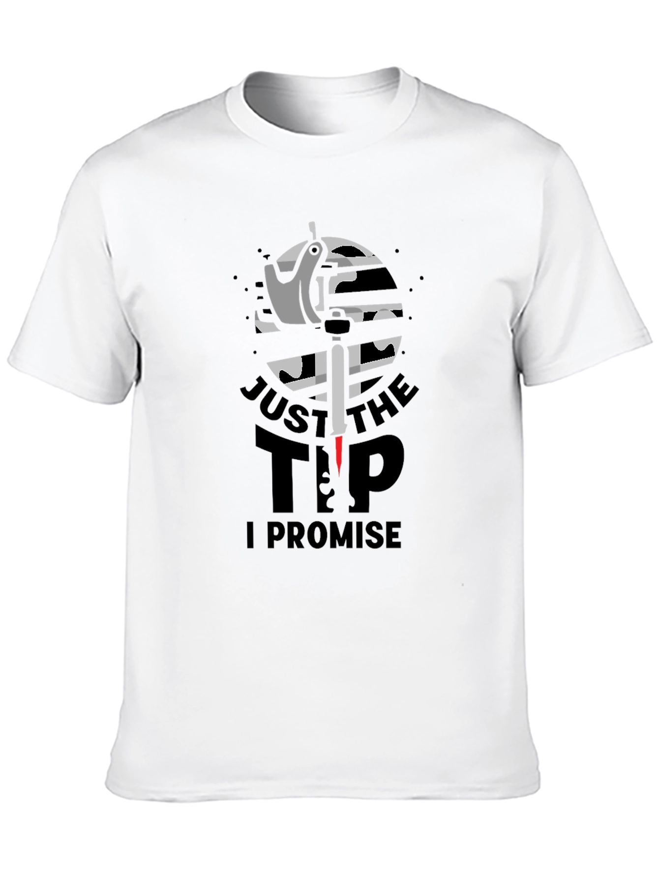 Black Just the Tip T-Shirt - Tattoo Lover Humor view 10