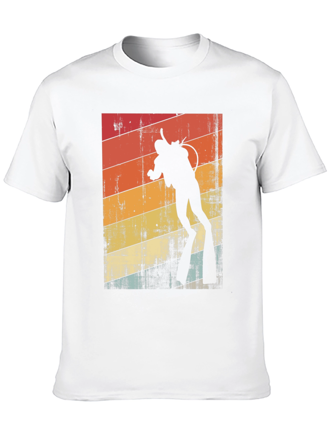 Black Vintage Diver T-Shirt - Retro Scuba Diving Design view 10