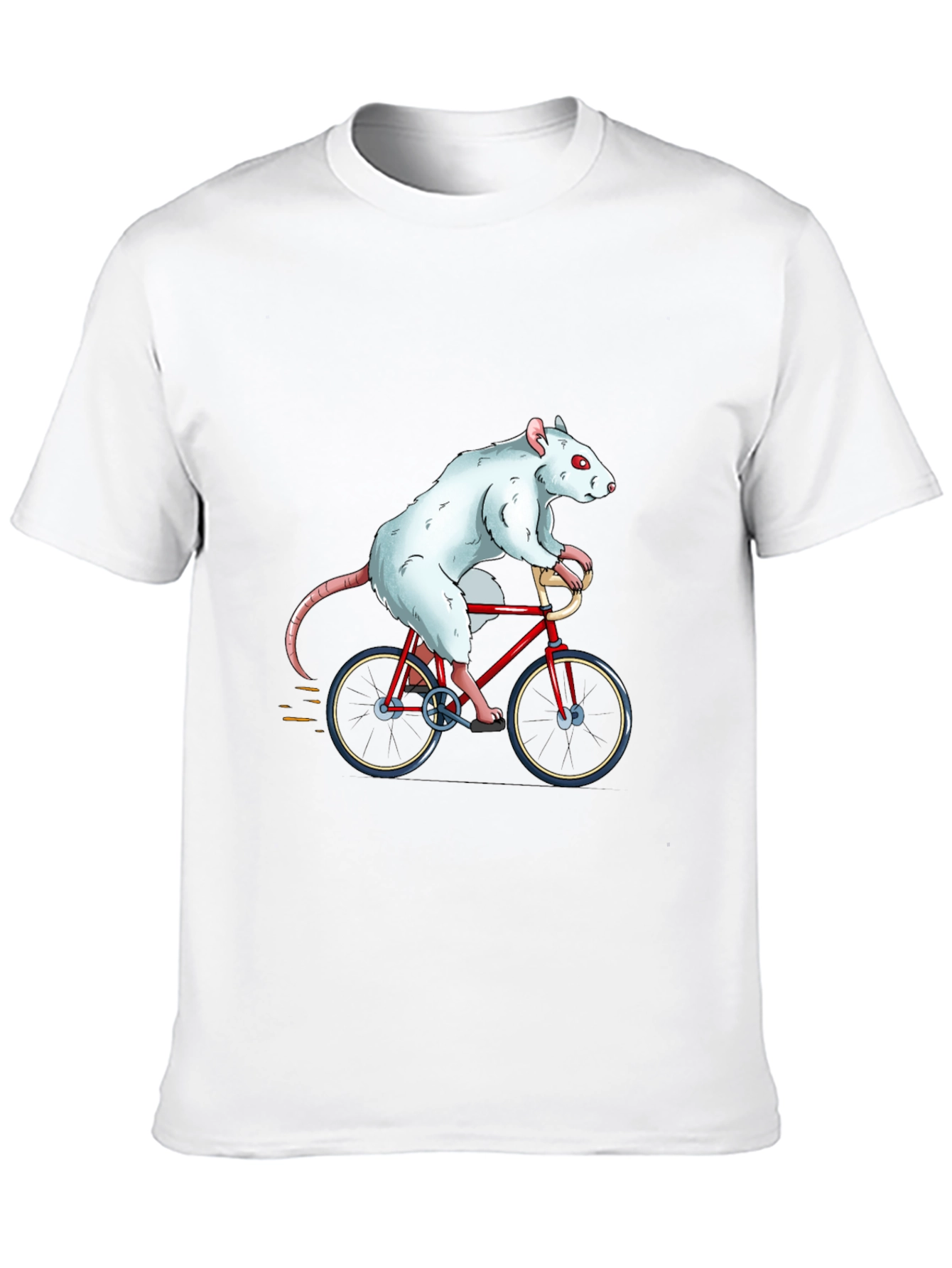 Black Rat on Bike Graphic Tee - Unique Funny T-Shirt view 10