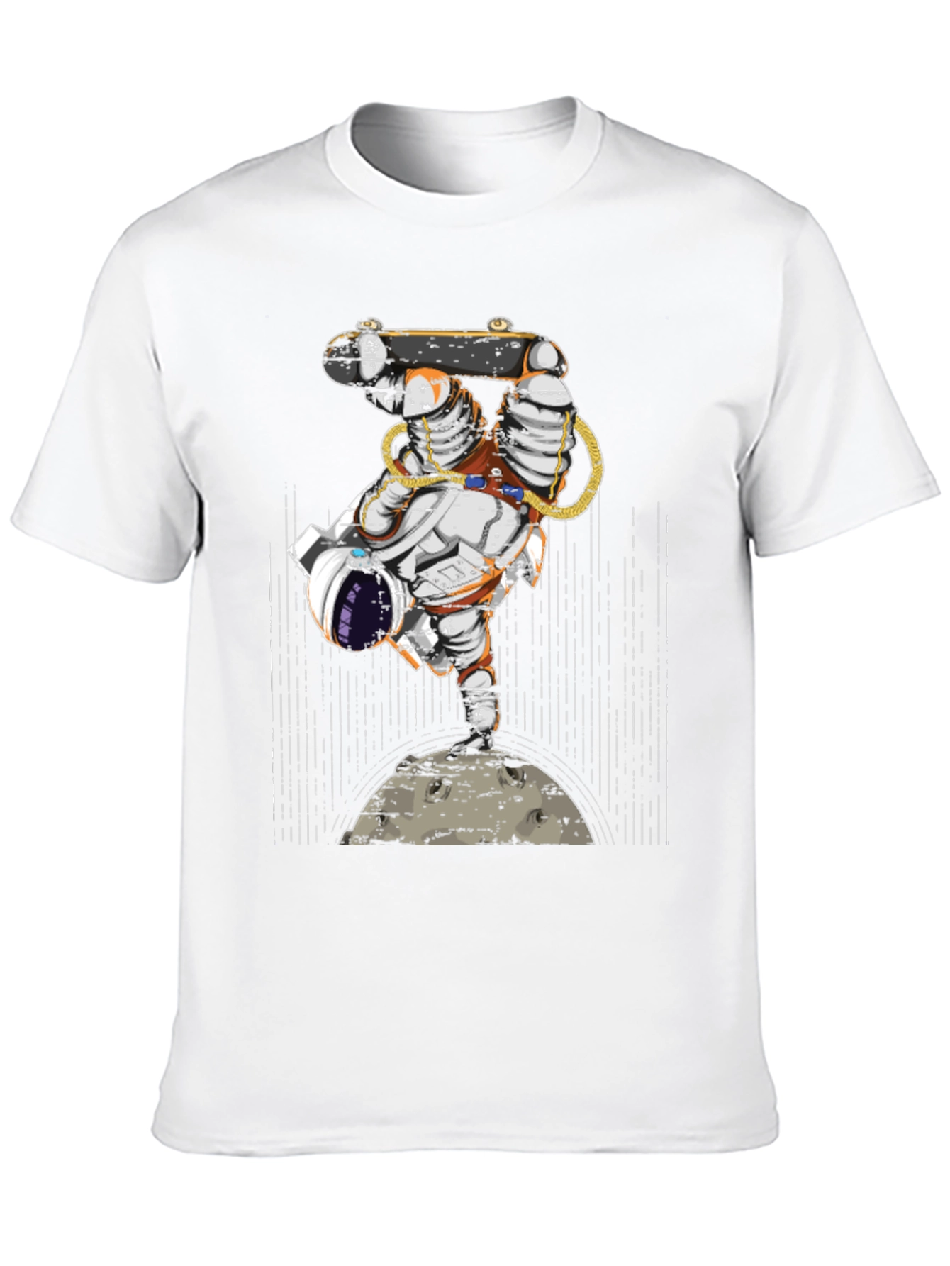 Black Astronaut Skateboarder Graphic Tee view 10