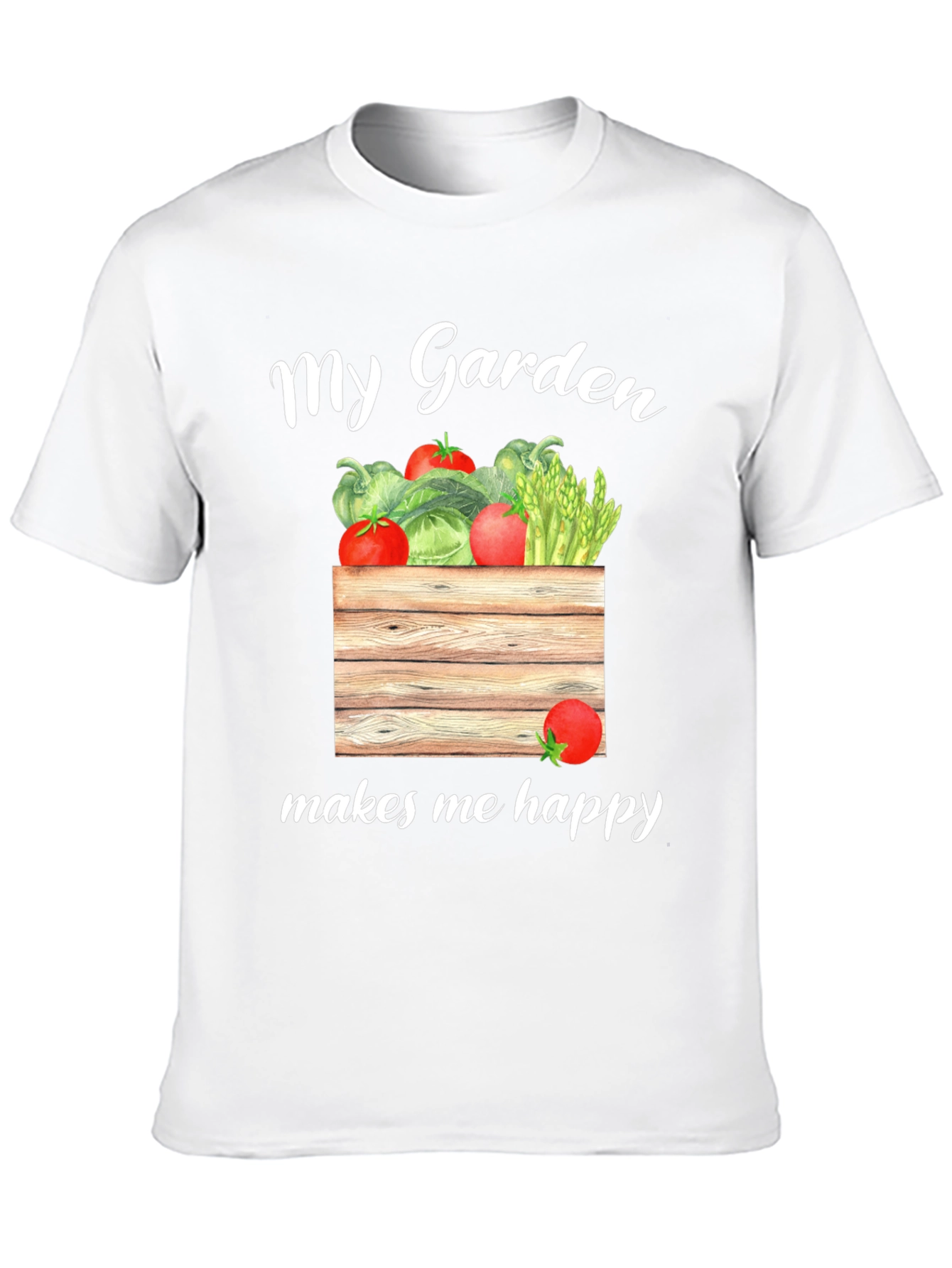 Black My Garden Makes Me Happy T-Shirt view 10