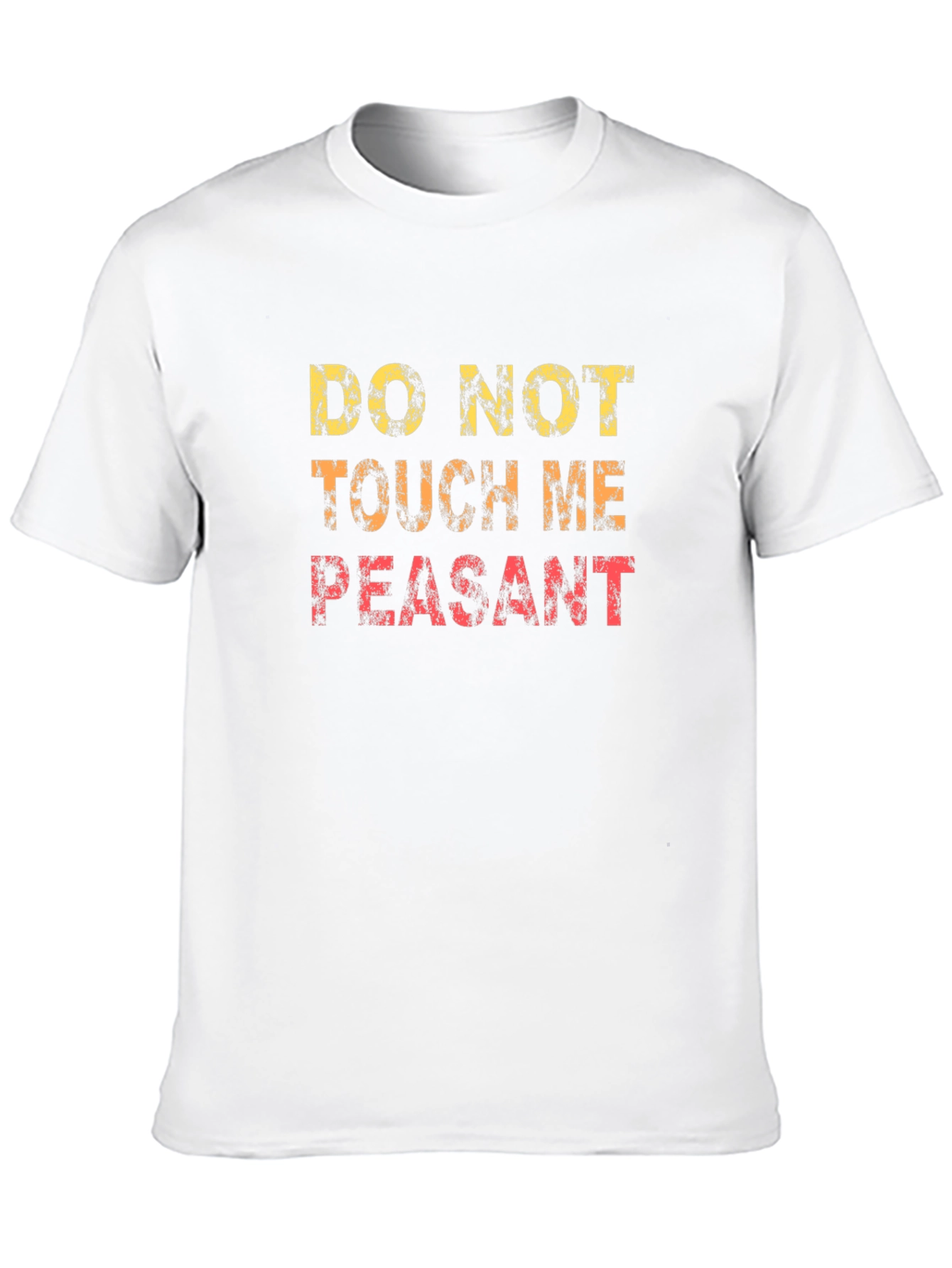 Black Do Not Touch Me Peasant Funny Graphic T-Shirt view 10