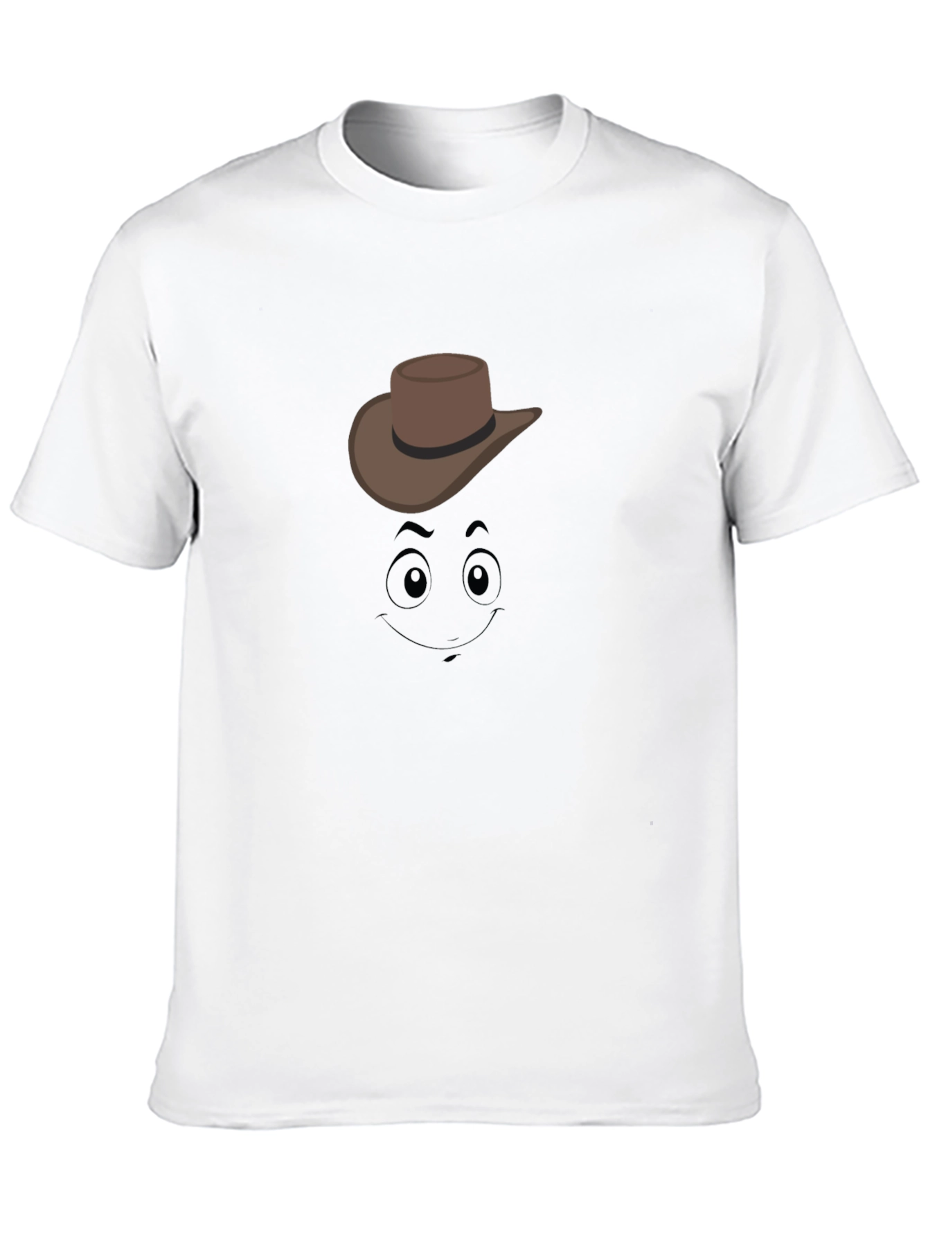 Black Cartoon Cowboy Graphic Tee - Black Cotton T-Shirt view 10