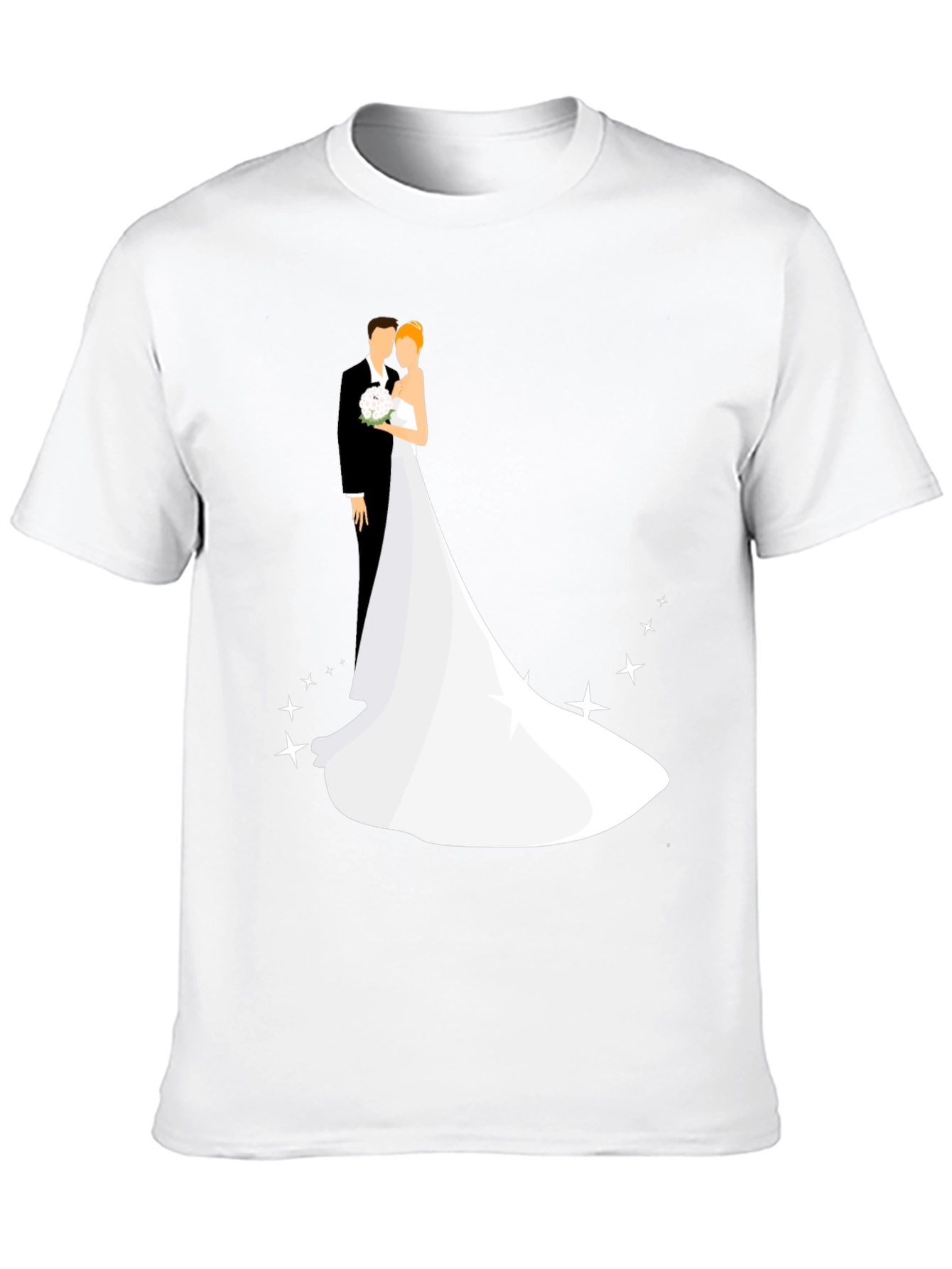 Black Wedding Couple Graphic Black T-Shirt view 10