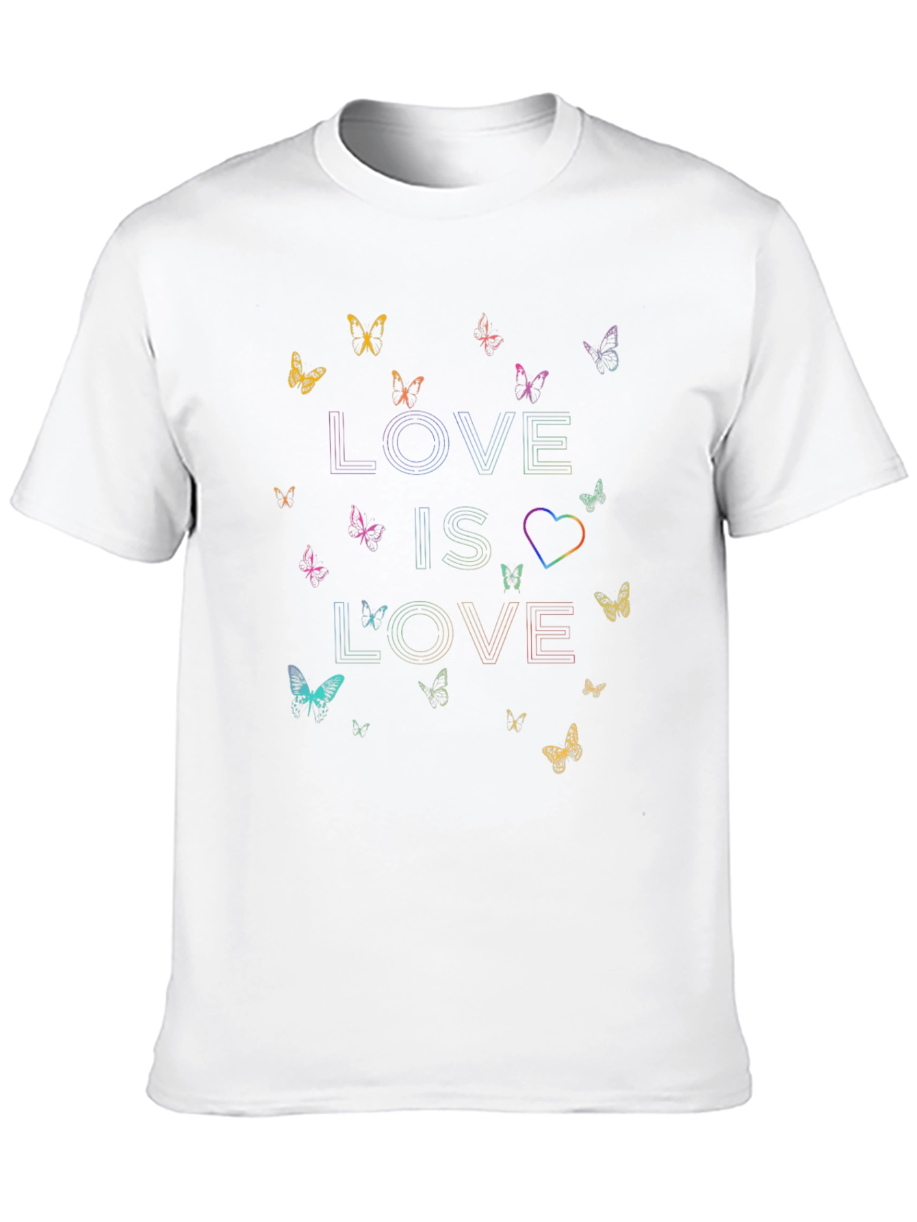 Black Love Is Love Rainbow Butterfly Tee view 10