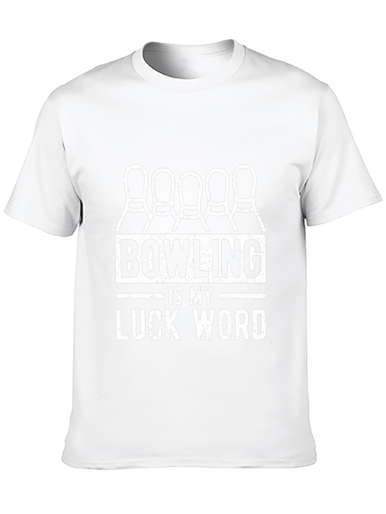 Black Bowling is My Luck Word T-Shirt view 10