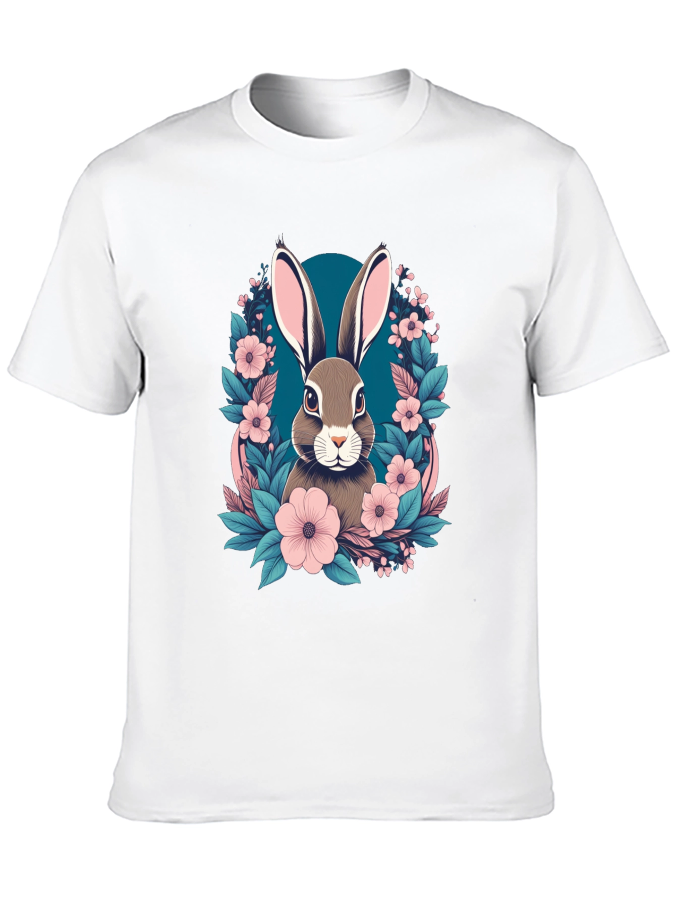 Black Floral Bunny Graphic Tee - Easter Style view 10