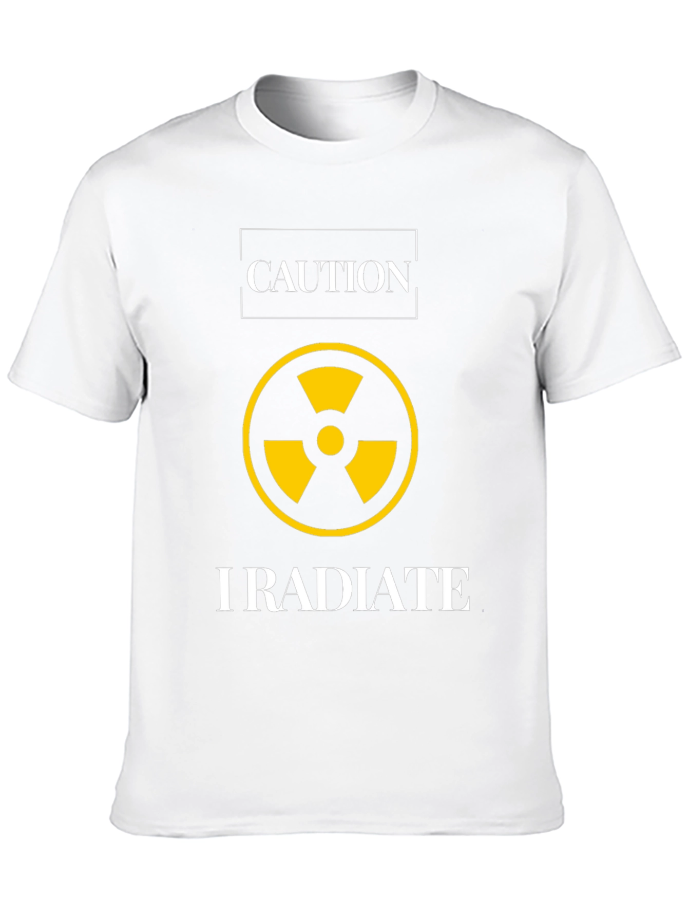 Black Caution I Radiate Graphic Tee view 10