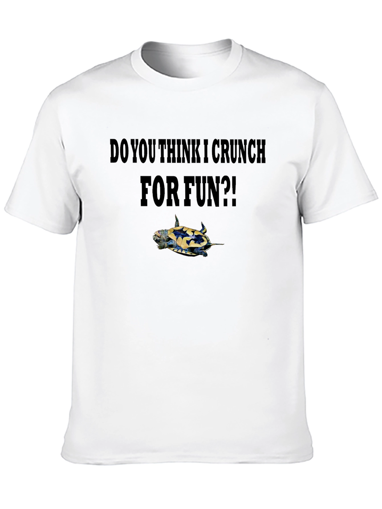 Black Crunch Turtle Graphic Tee - Fun Novelty Shirt view 10