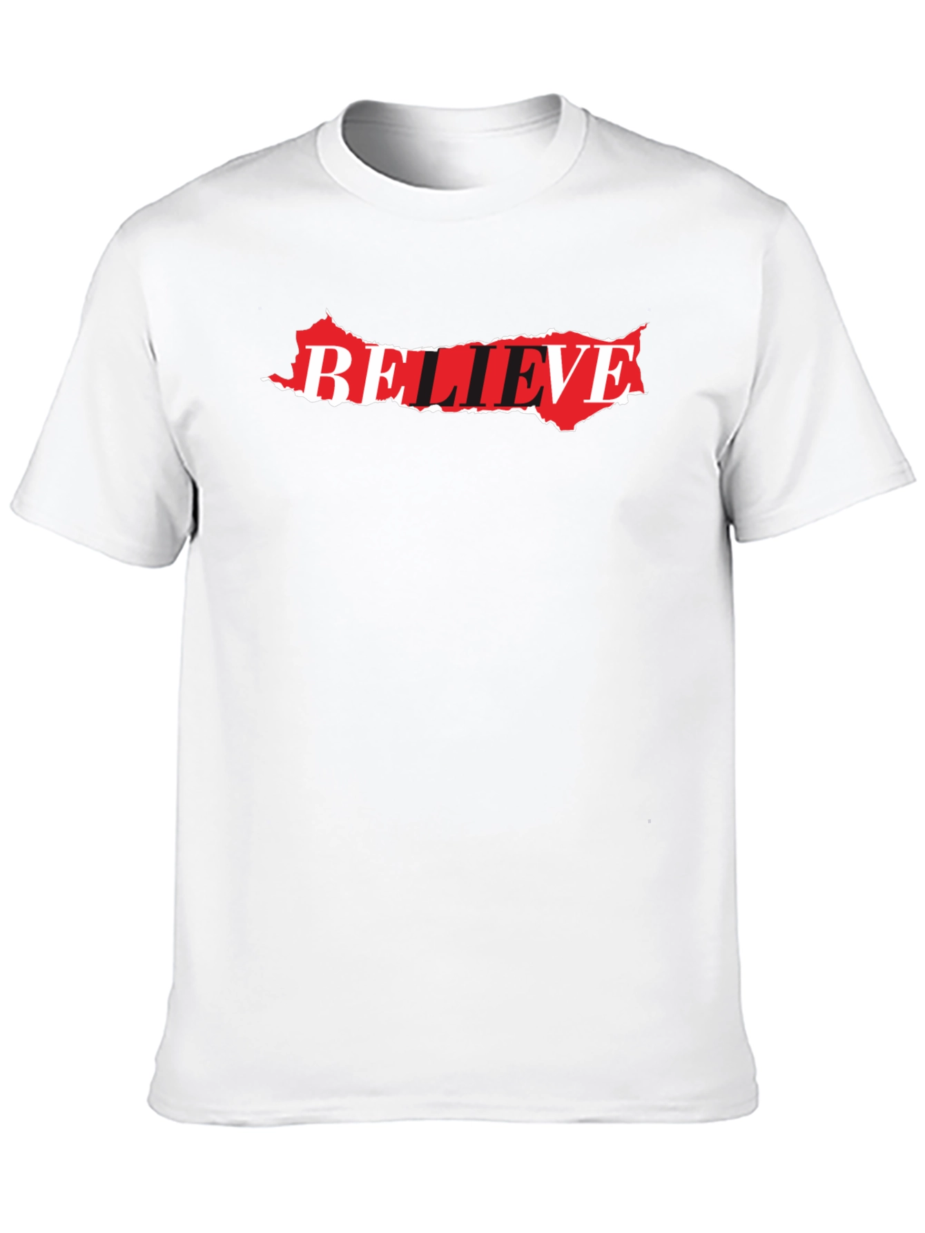 Black Believe Graphic Tee - Stylish Black Cotton Blend T-Shirt view 10