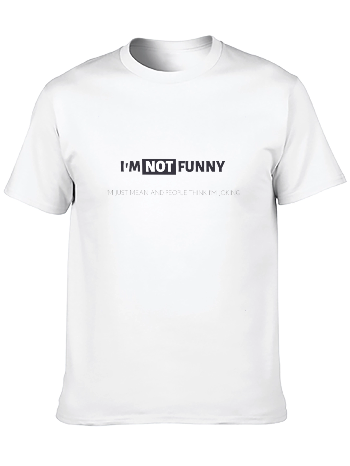 Black I'm Not Funny Black Graphic Tee view 10