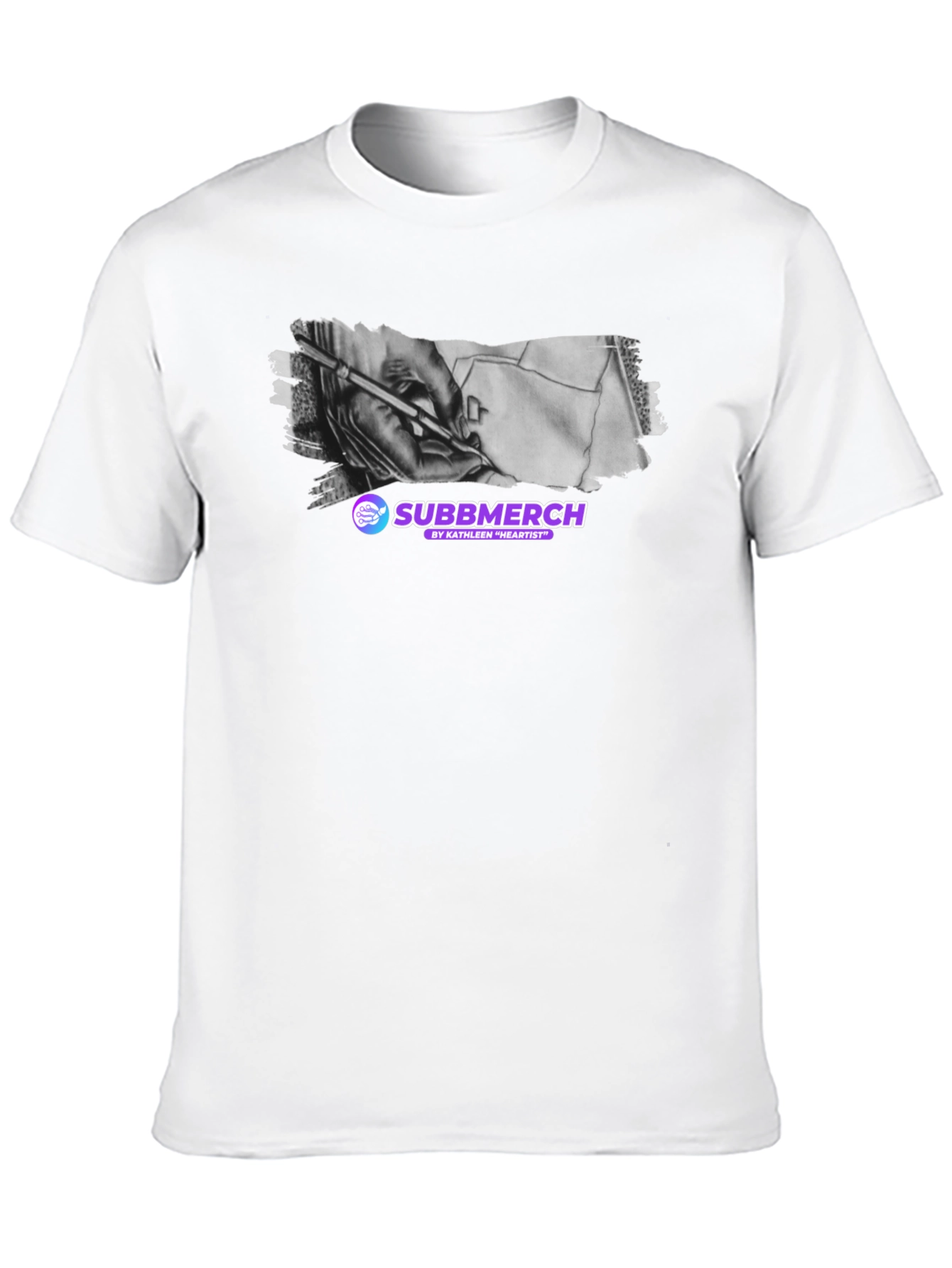 Black SubbMerch Artist T-Shirt - Unisex Black Cotton Tee view 10