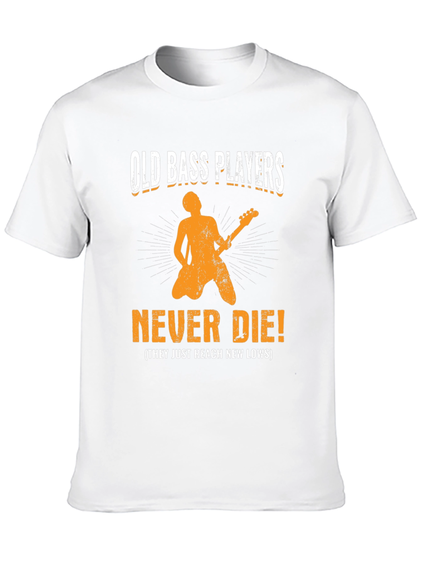 Black Old Bass Players Never Die T-Shirt view 10