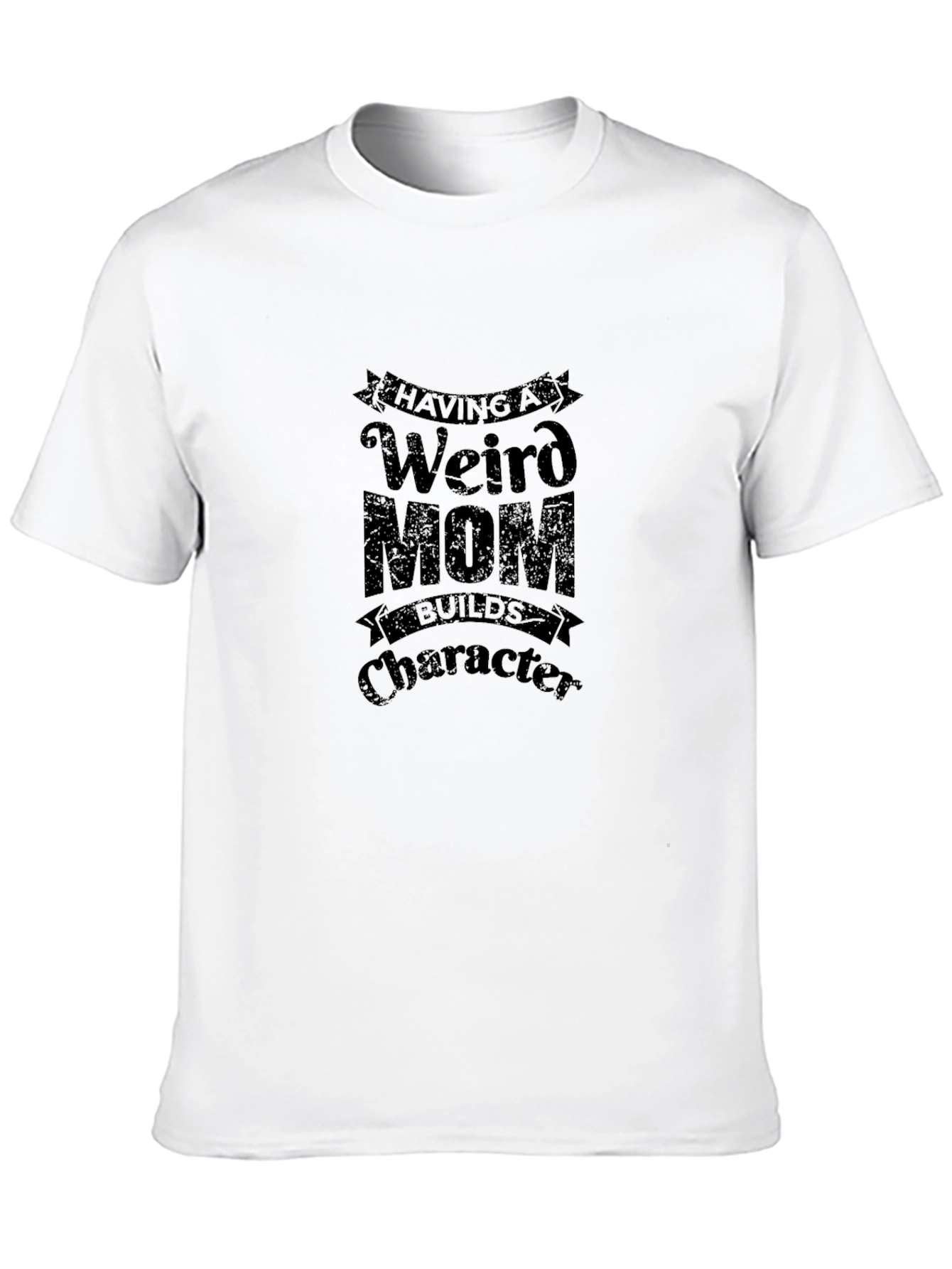 Black Weird Mom Graphic Tee - Black Cotton T-Shirt view 10