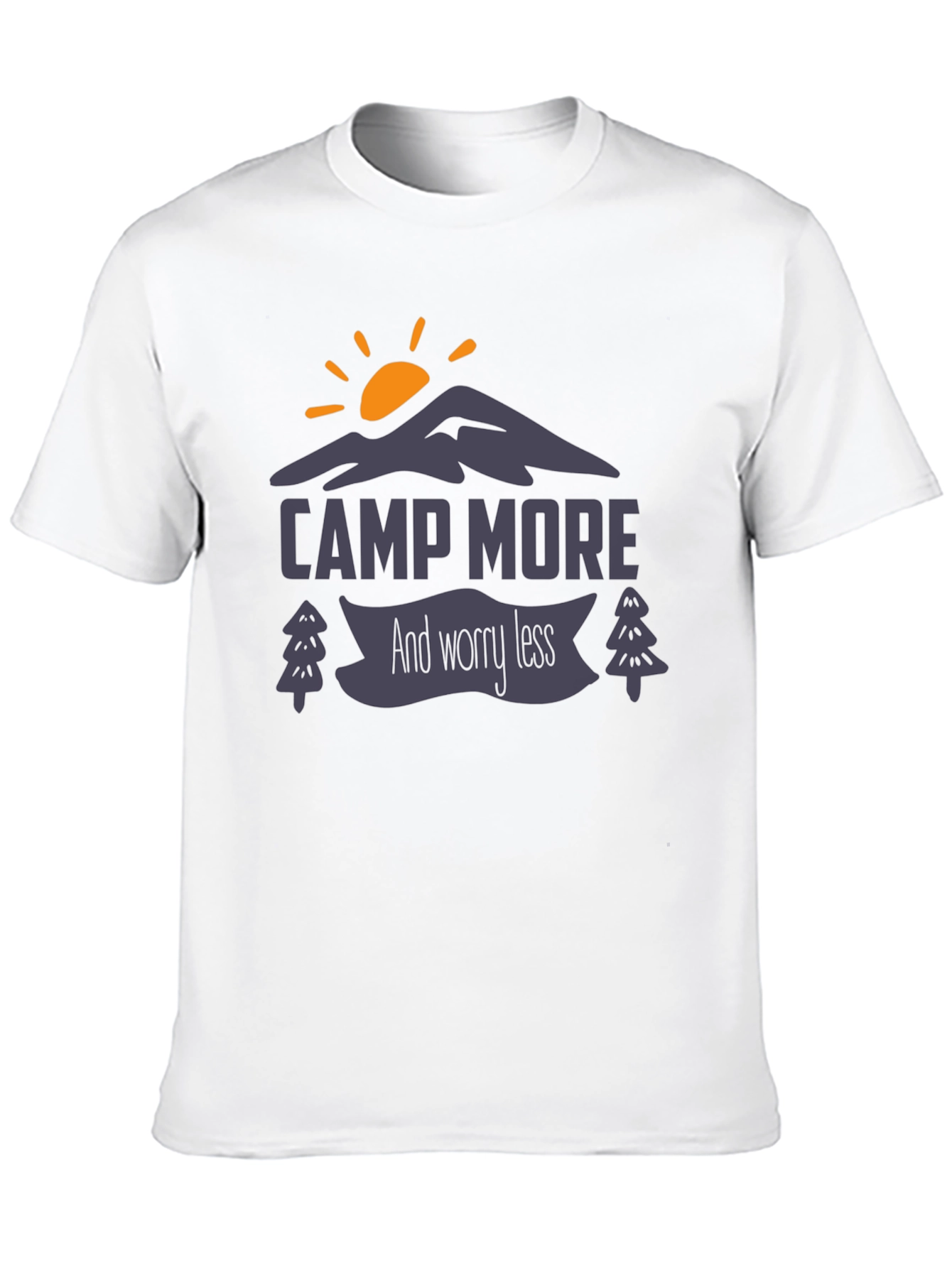 Black Camp More Worry Less Graphic Tee view 10