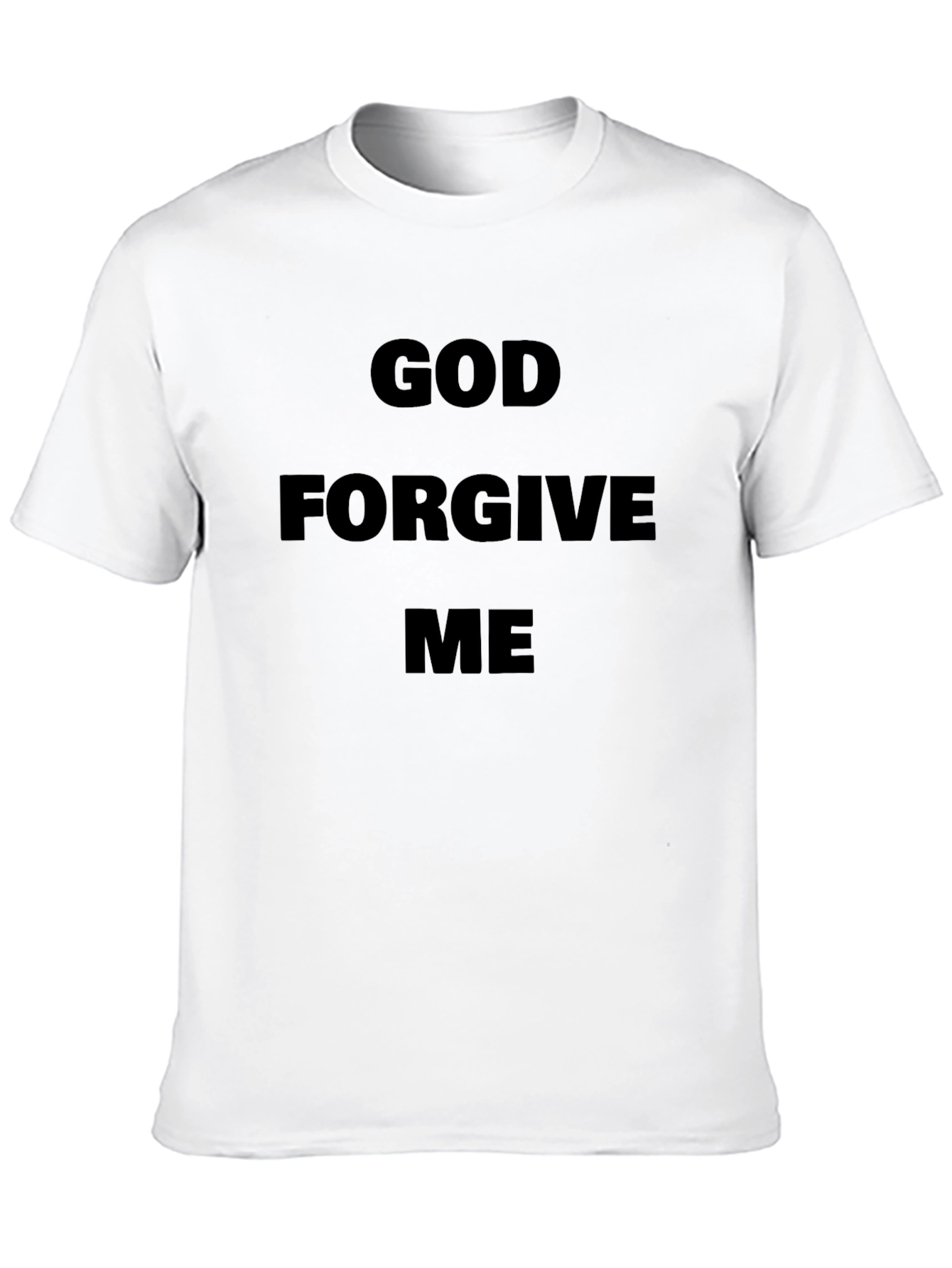 Black God Forgive Me Black Graphic Tee view 10