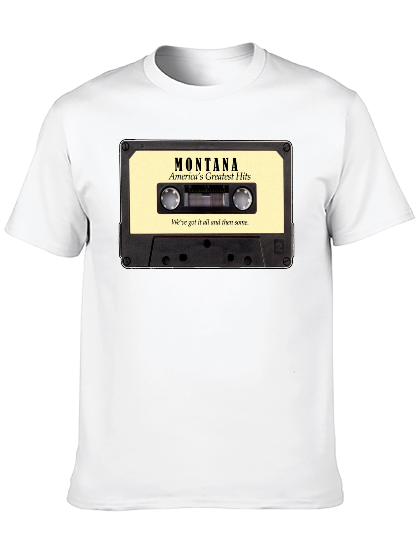 Black Montana's Greatest Hits Cassette Tape Graphic T-Shirt view 10