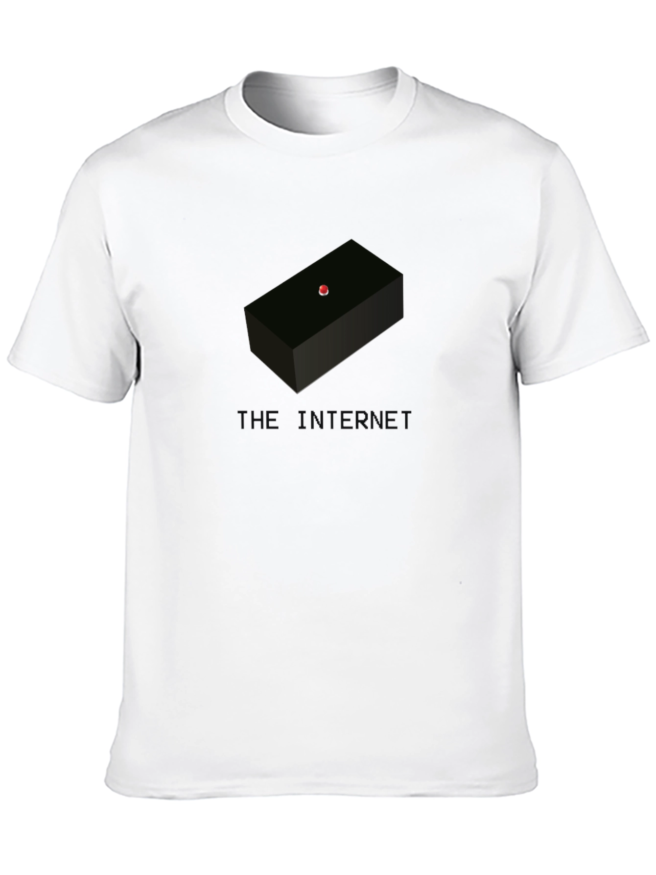 Black The Internet Button T-Shirt - Funny Tech Geek Tee view 10