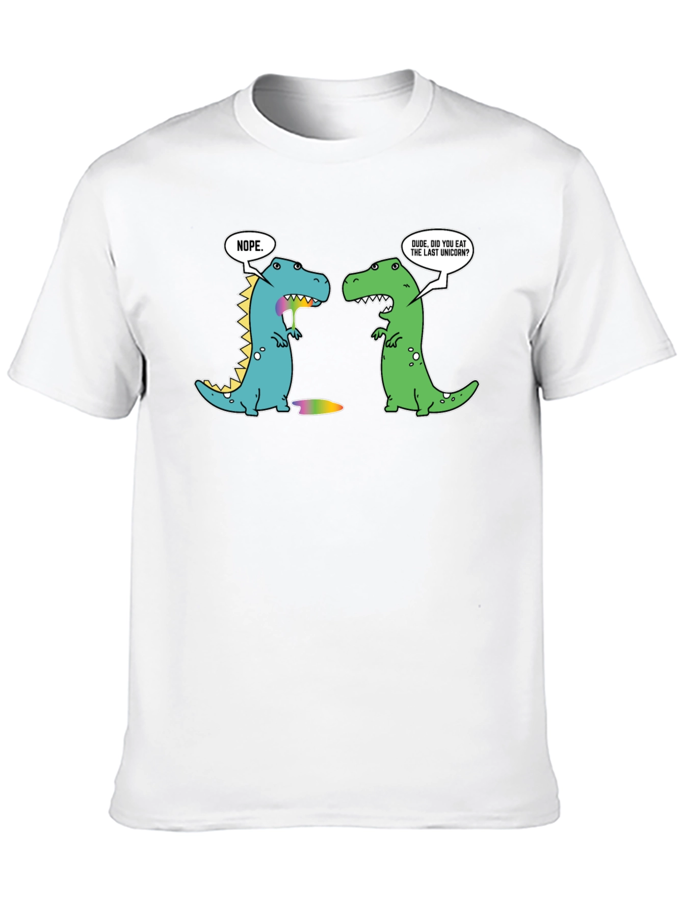 Black Dinosaur Unicorn T-Shirt - Funny Graphic Tee view 10